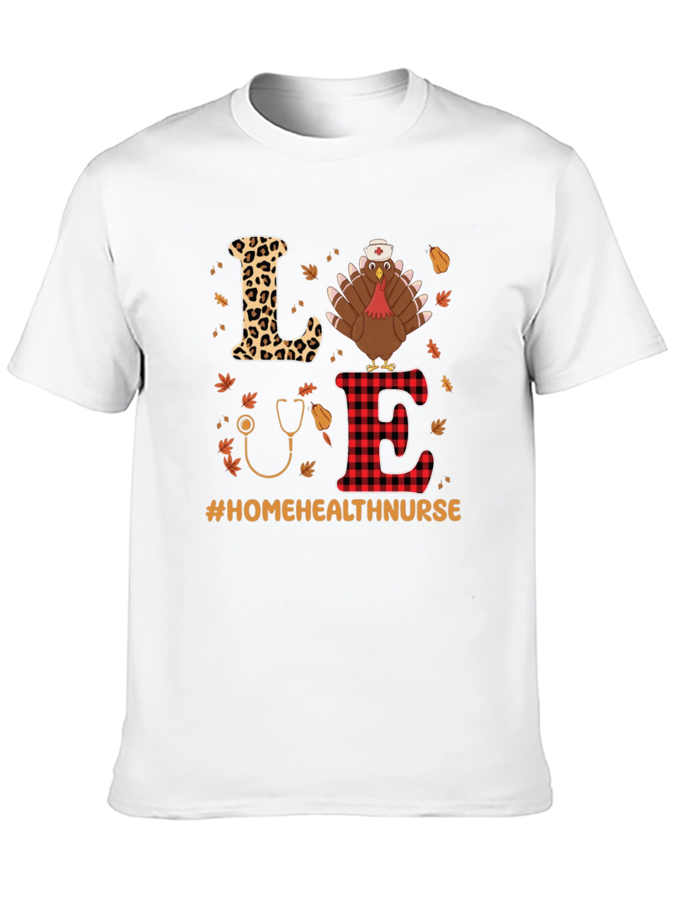 Home Health Nurse Thanksgiving Turkey T-Shirt