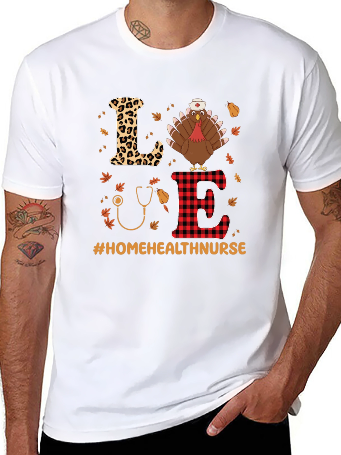 Home Health Nurse Thanksgiving Turkey T-Shirt