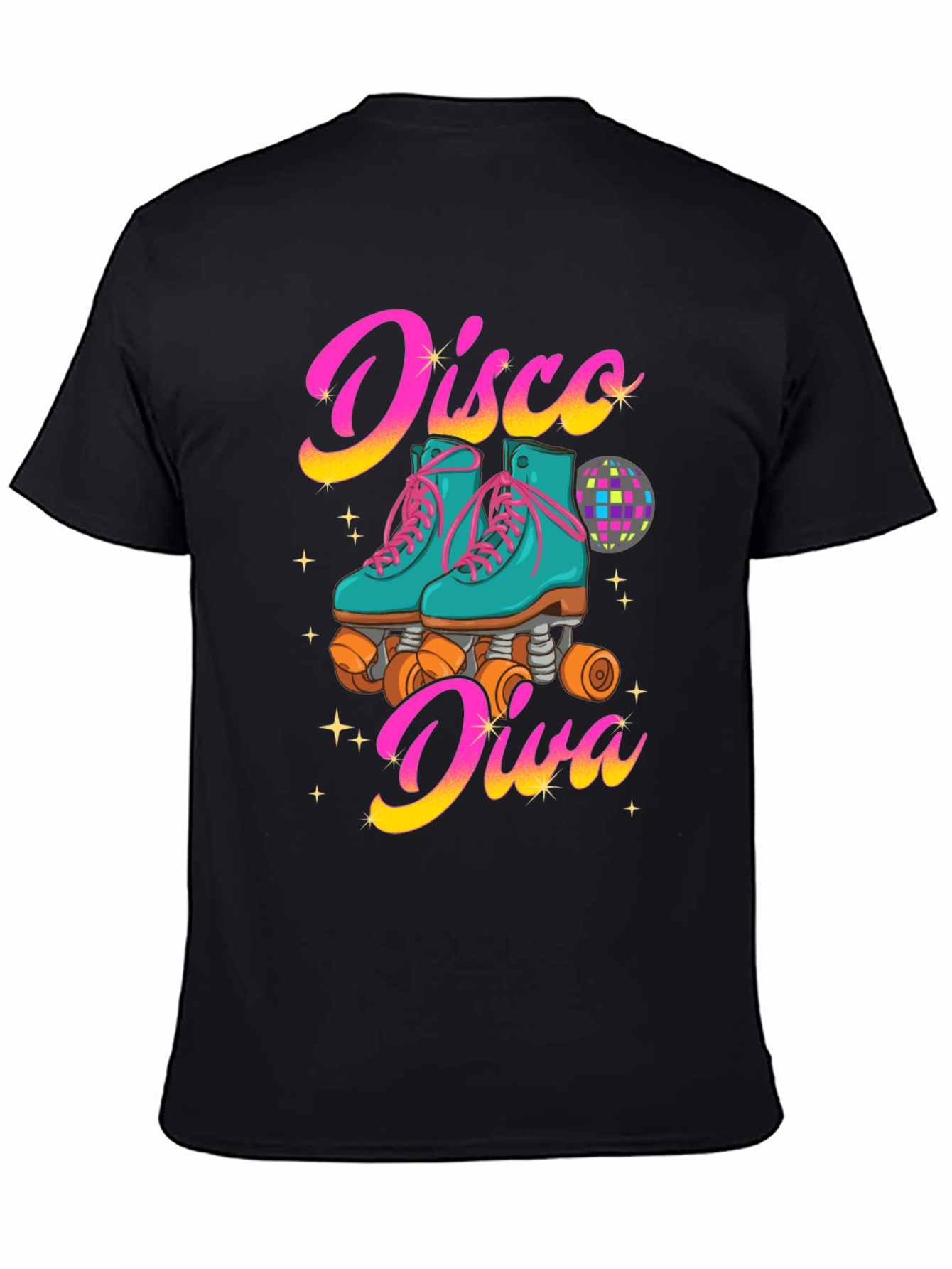 Disco Diva Roller Skate Graphic T-Shirt