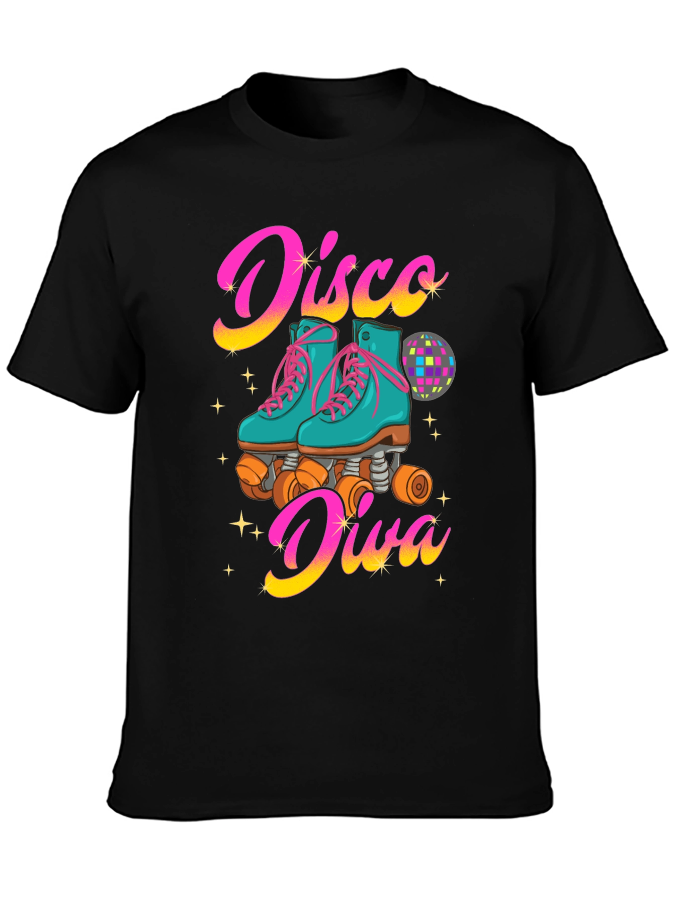 Disco Diva Roller Skate Graphic T-Shirt