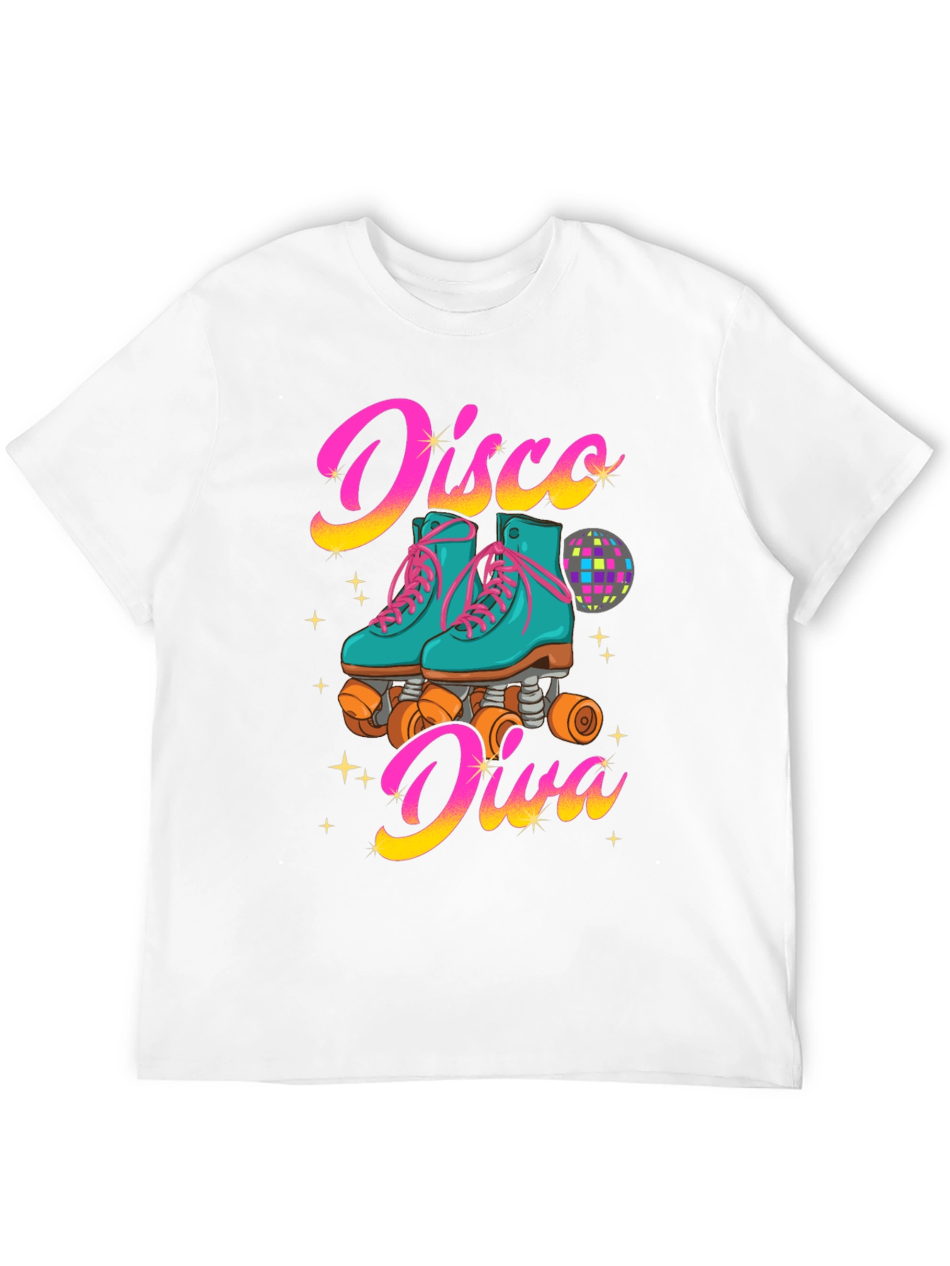 Disco Diva Roller Skate Graphic T-Shirt