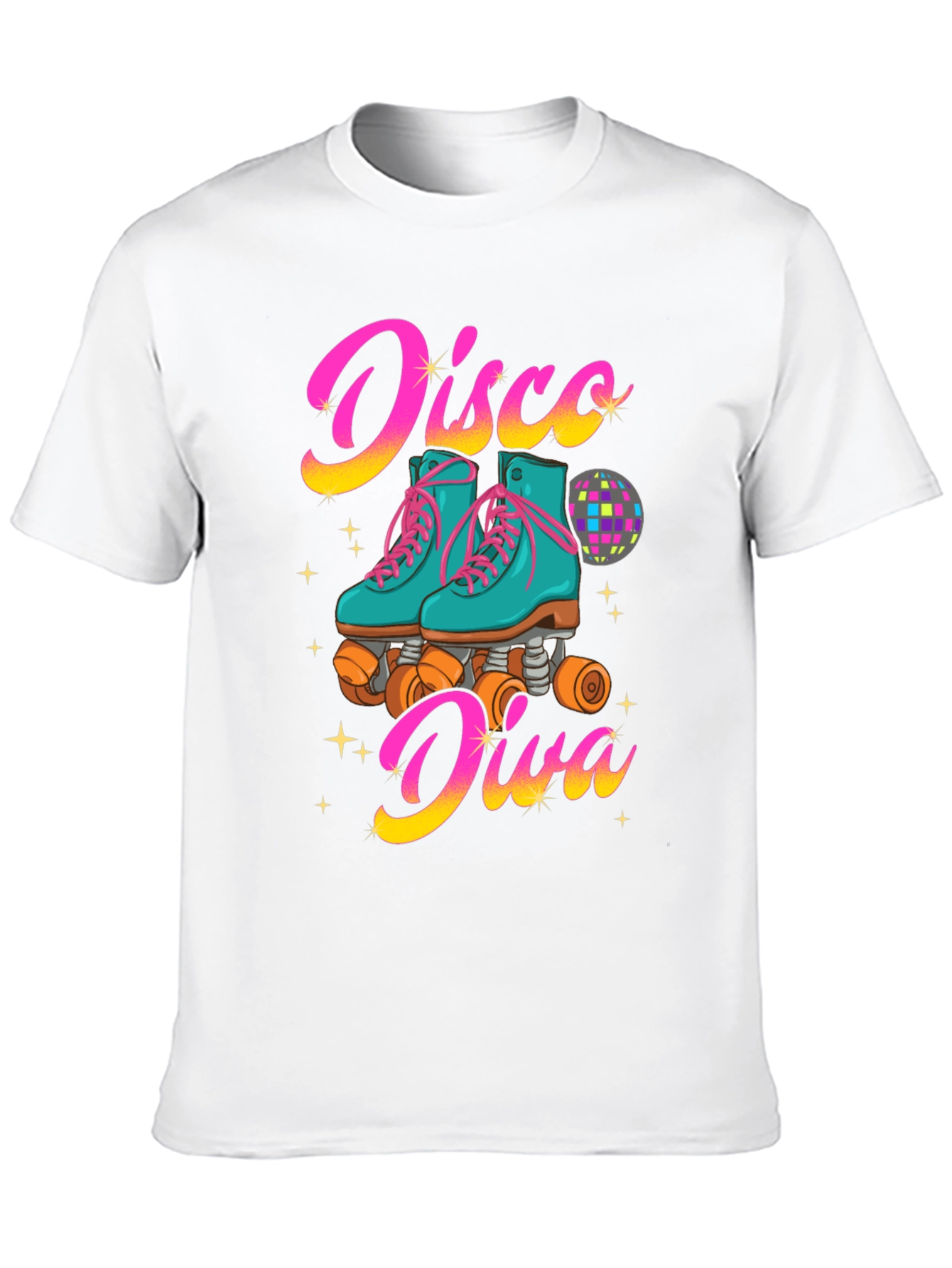 Disco Diva Roller Skate Graphic T-Shirt