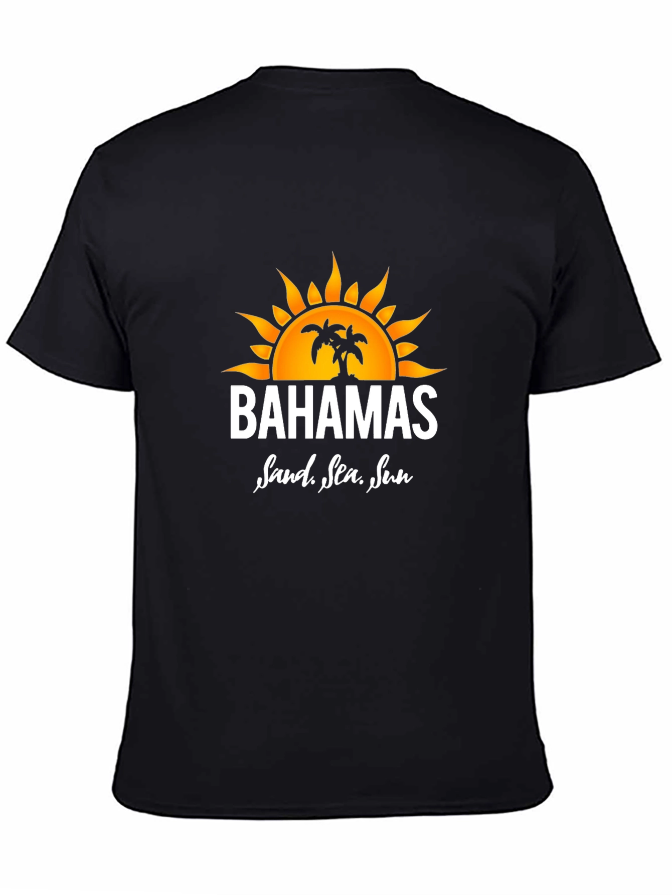 Bahamas Sand Sea Sun Graphic Tee - Black