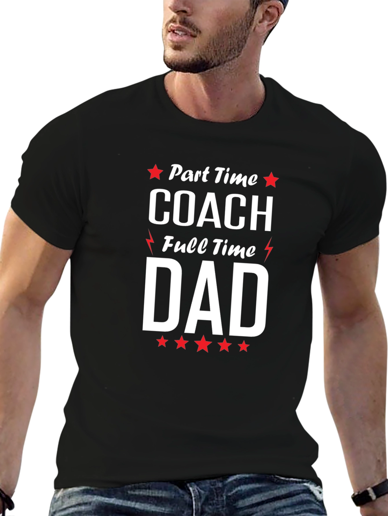 Part Time Coach Full Time Dad Graphic T-Shirt