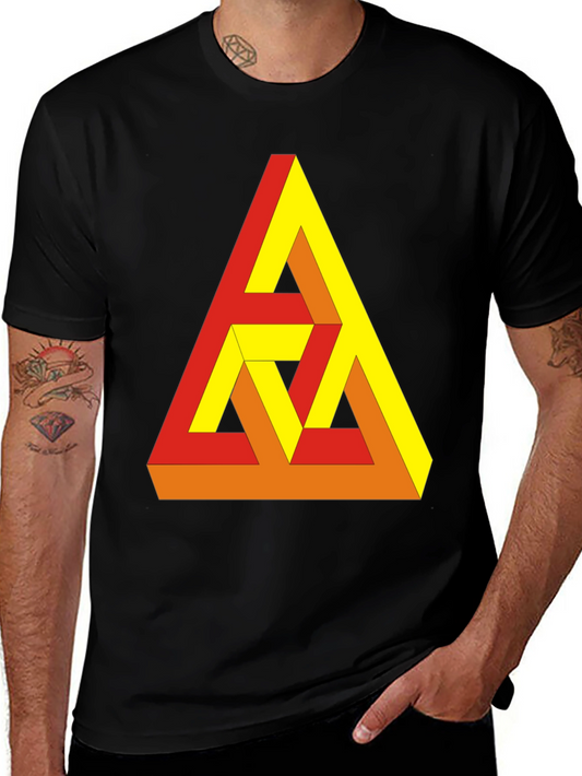 Optical Illusion Triangle Graphic Tee