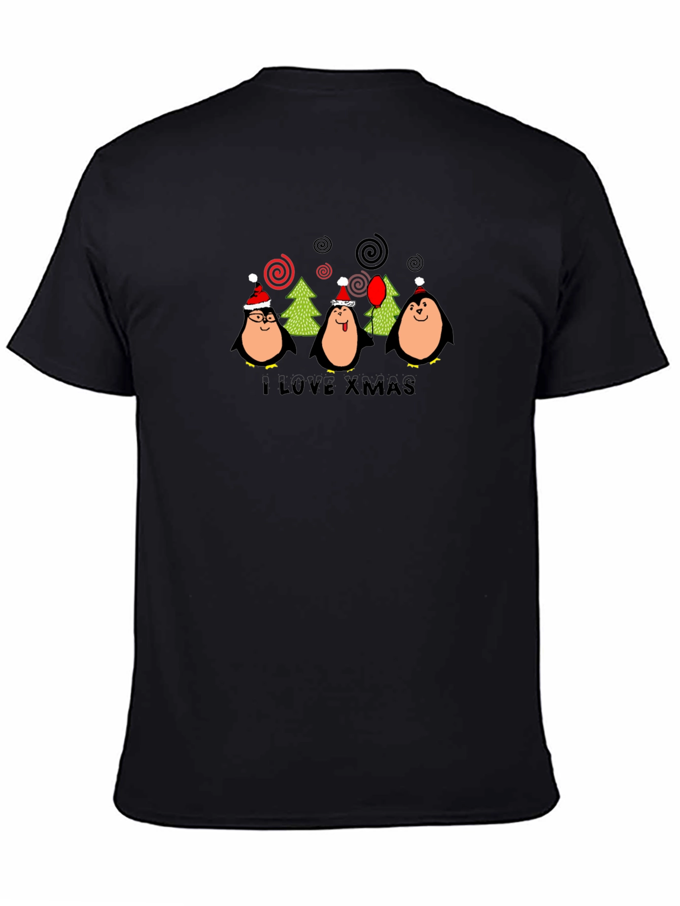 Christmas Penguin T-Shirt - I Love Xmas Holiday Tee