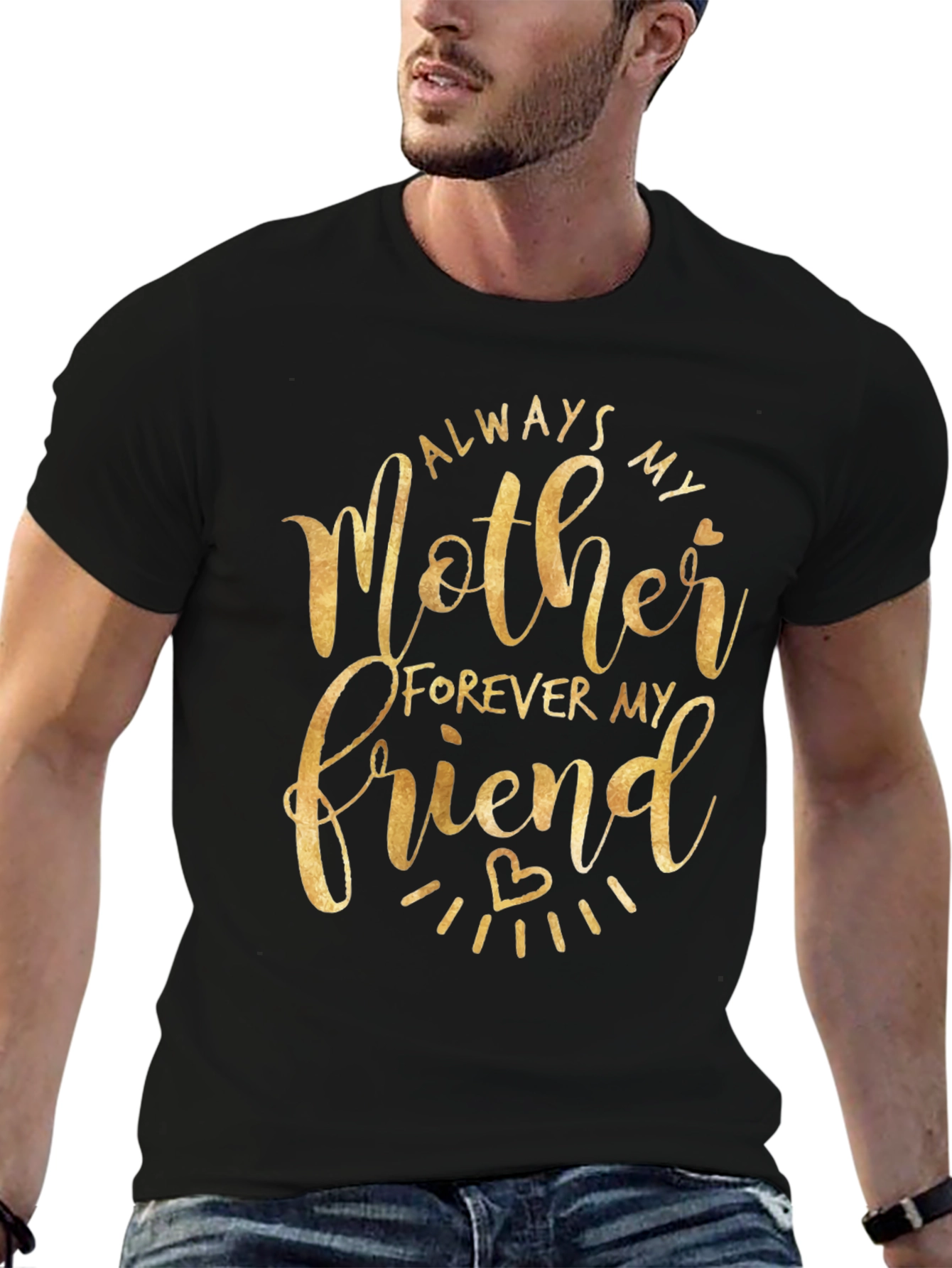 Always My Mother Forever My Friend Black T-Shirt