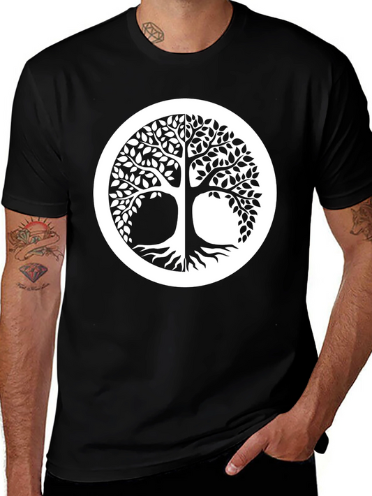 Yggdrasil Tree of Life Black Graphic Tee