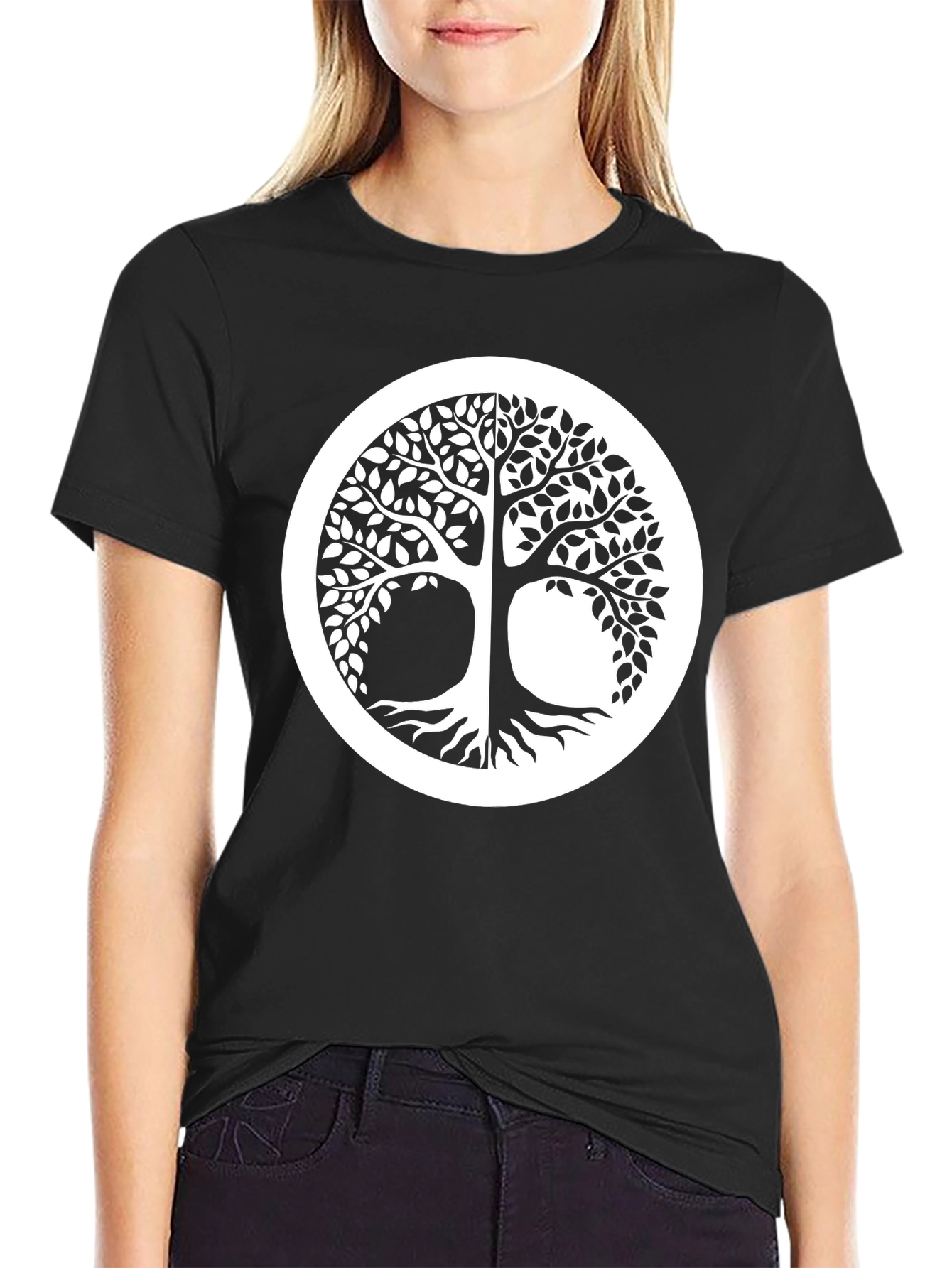 Yggdrasil Tree of Life Black Graphic Tee