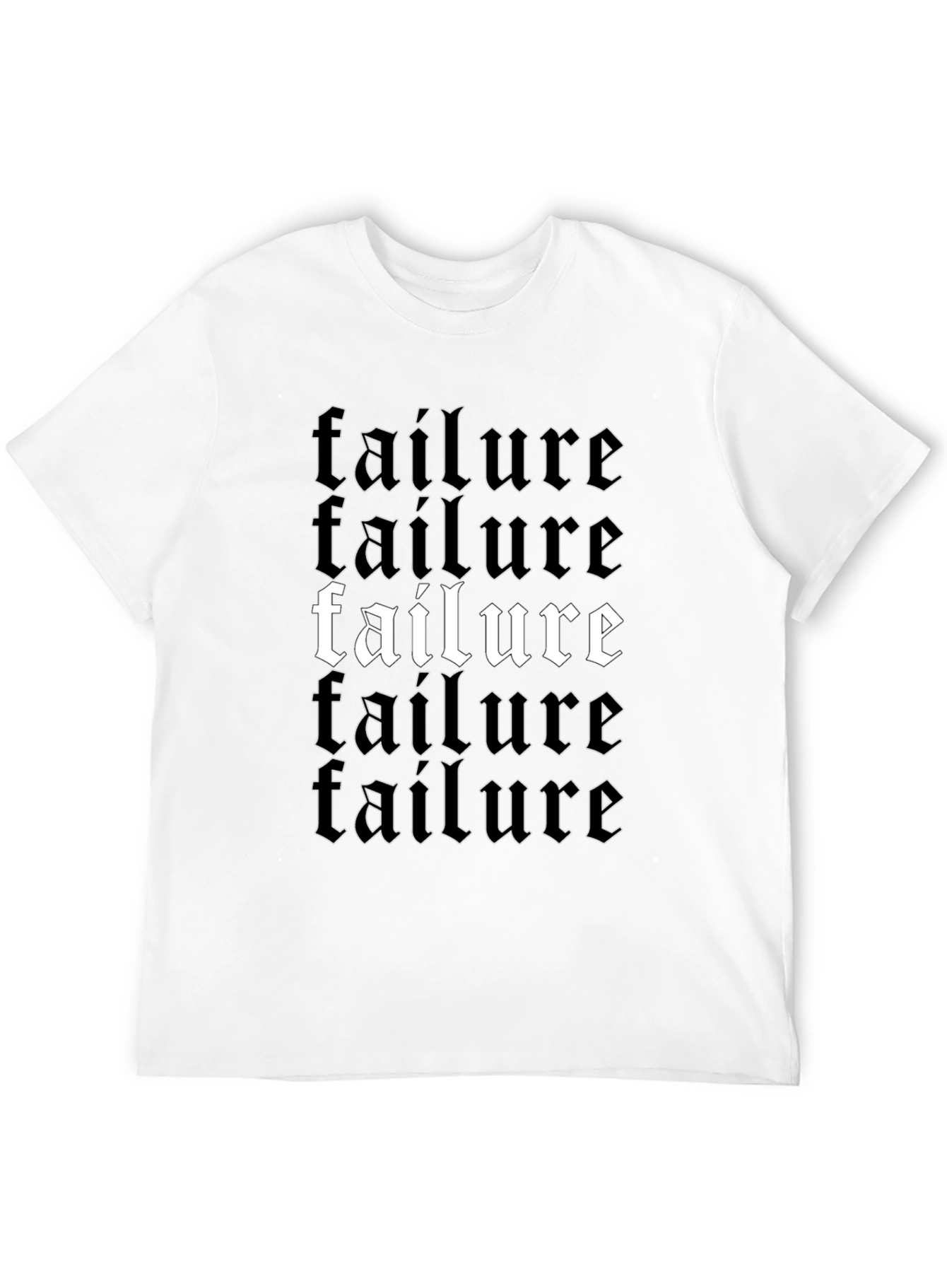 Failure Graphic Print Black T-Shirt