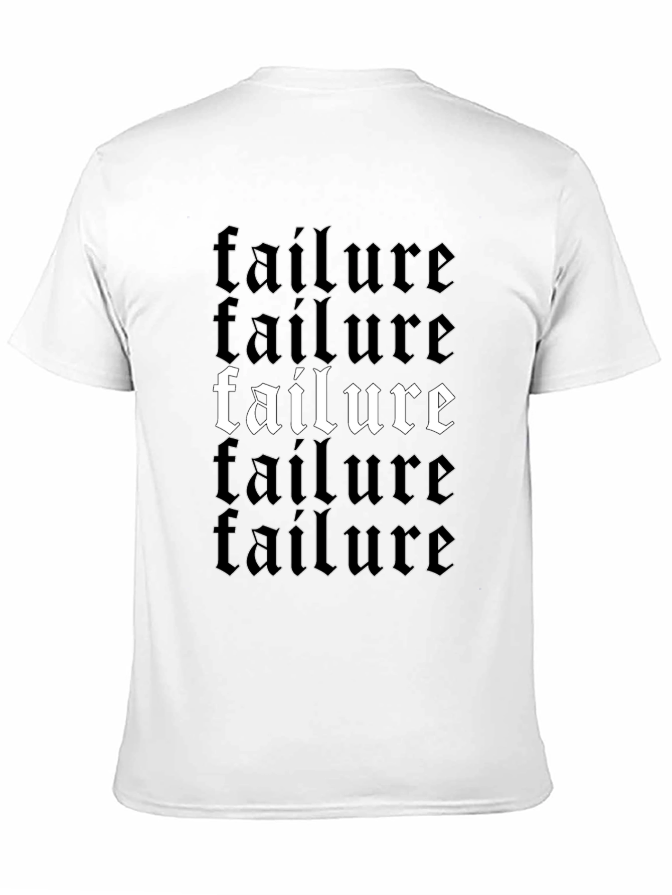 Failure Graphic Print Black T-Shirt