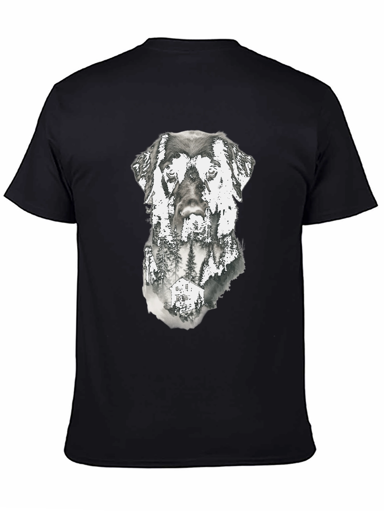 Dog & Forest Graphic Print Tee