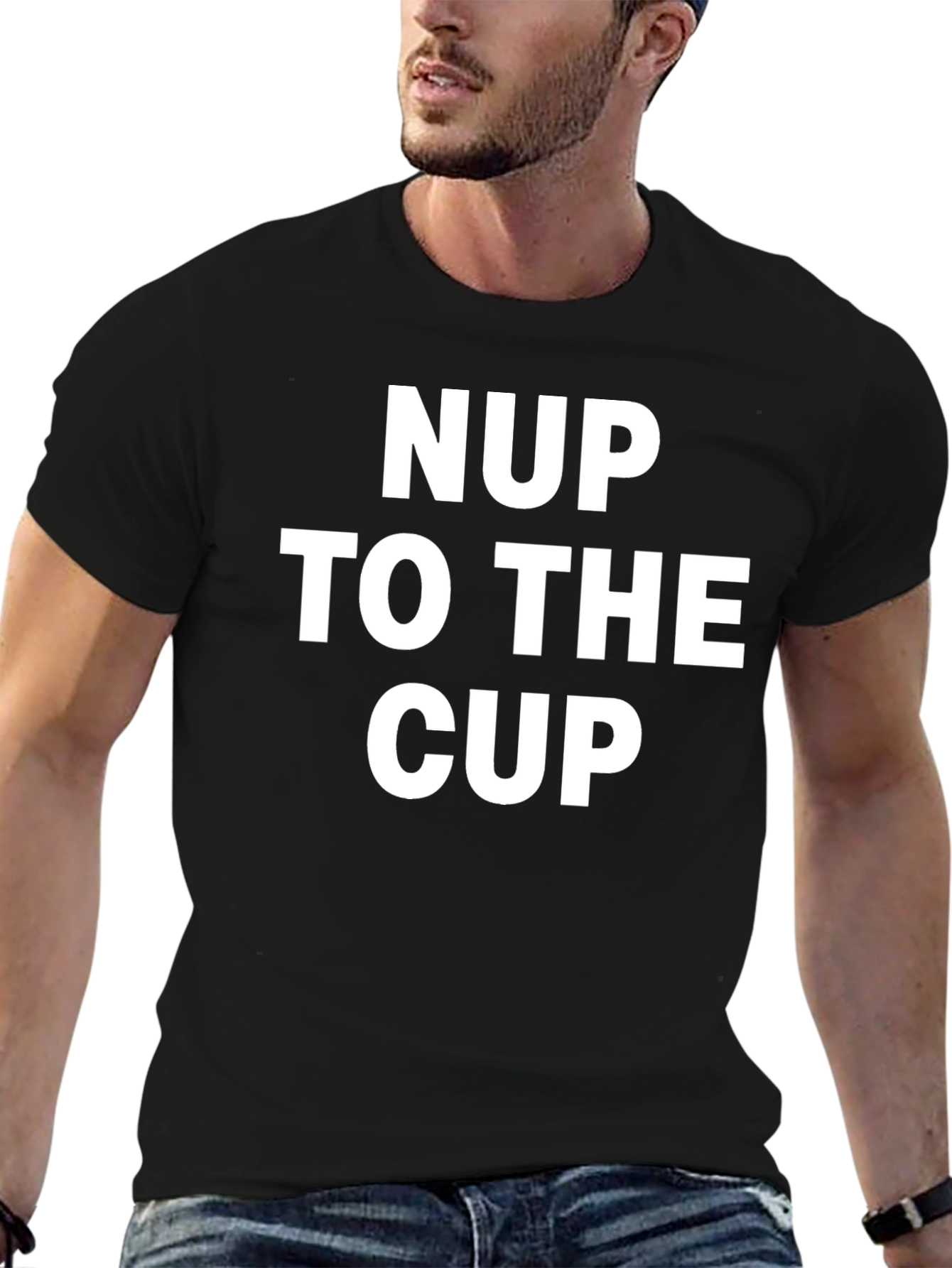 NUP To The Cup Black Graphic Tee