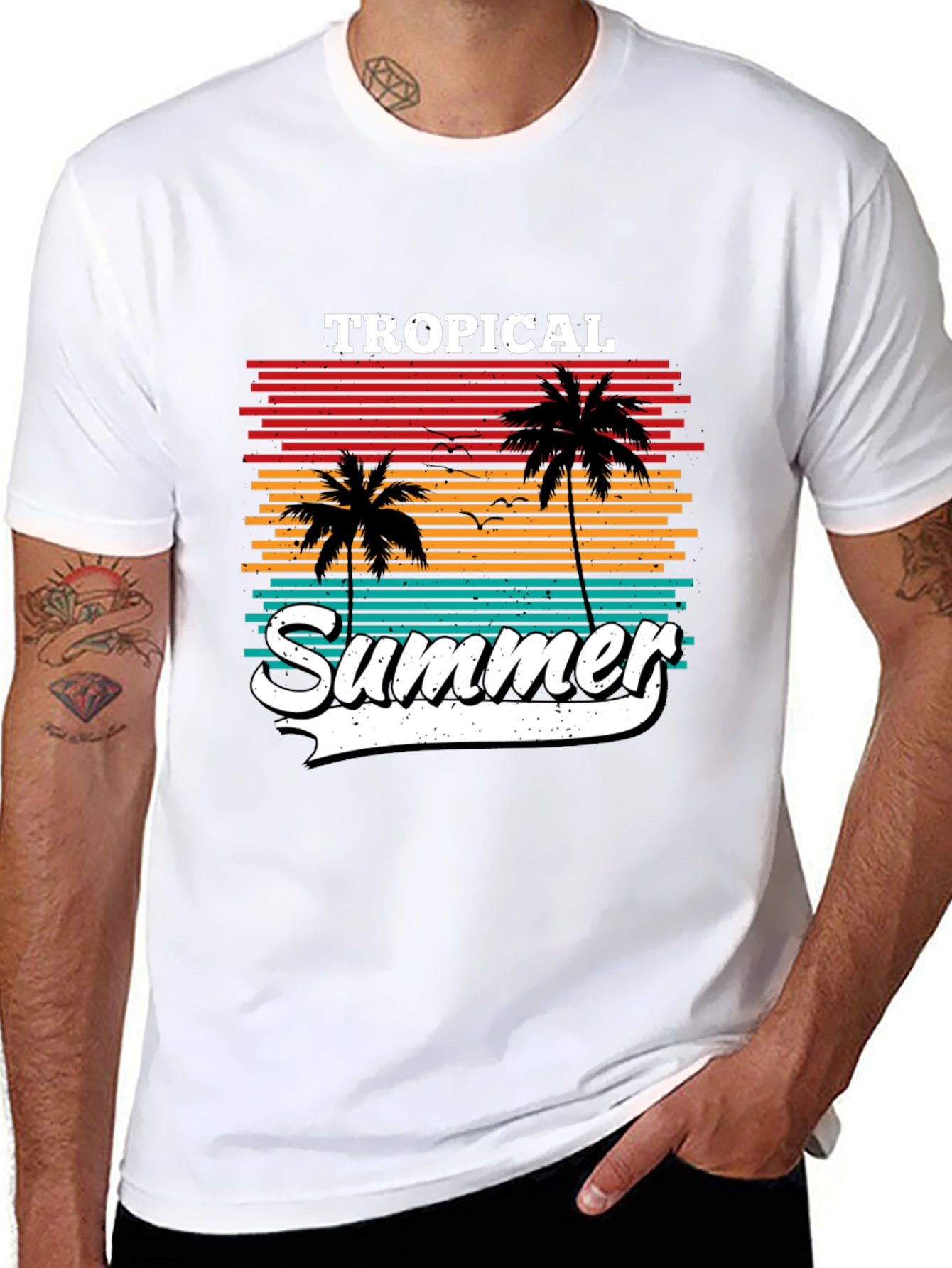 Tropical Summer Palm Tree T-Shirt
