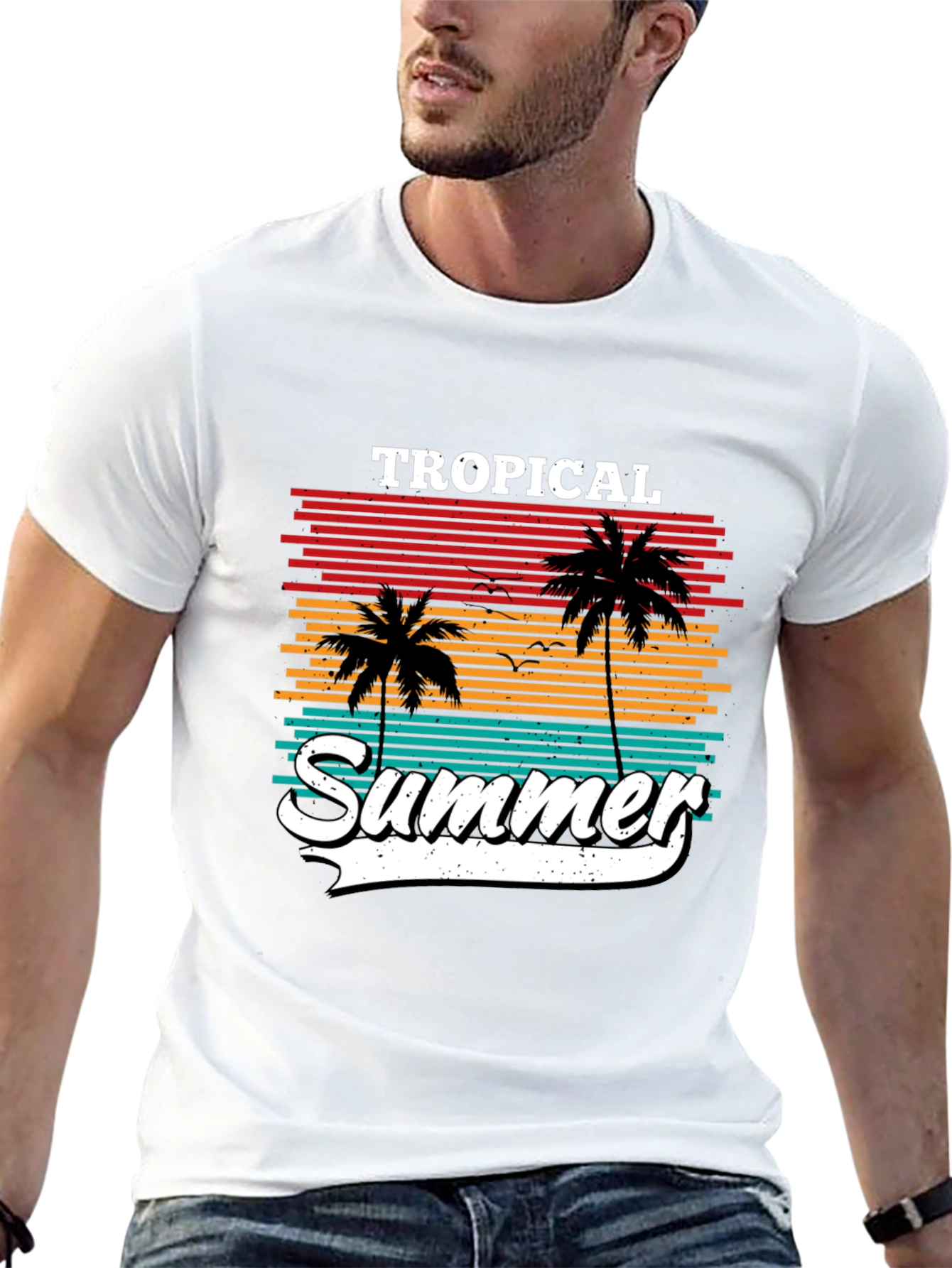 Tropical Summer Palm Tree T-Shirt