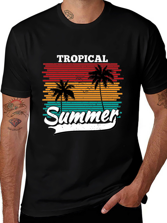 Tropical Summer Palm Tree T-Shirt