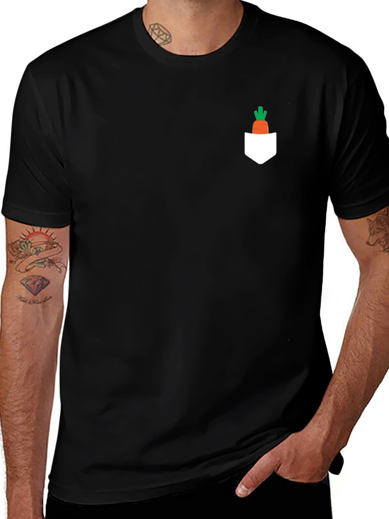 Carrot Pocket T-Shirt - Cute Graphic Tee