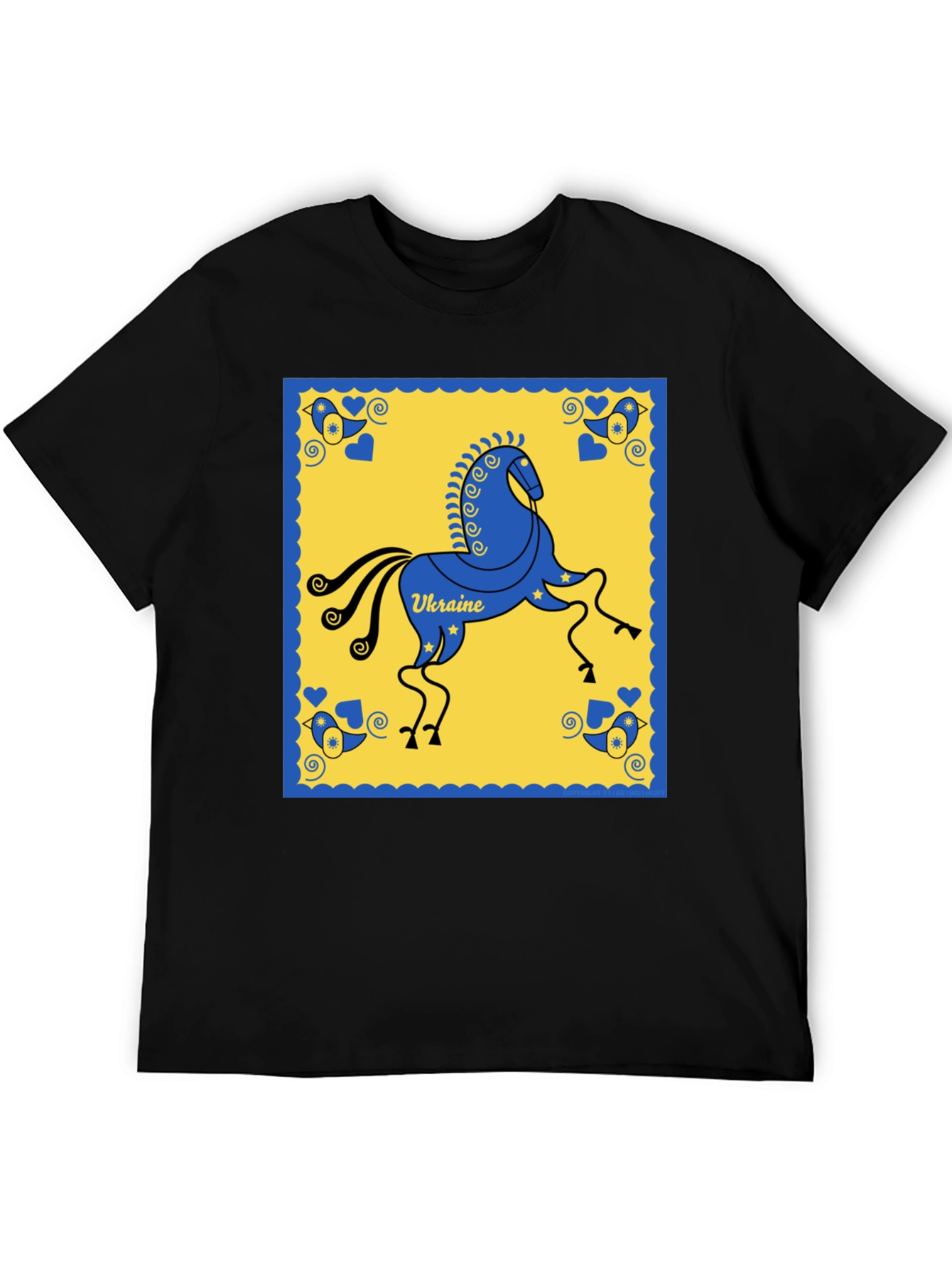 Ukraine Horse T-Shirt - Folk Art Inspired