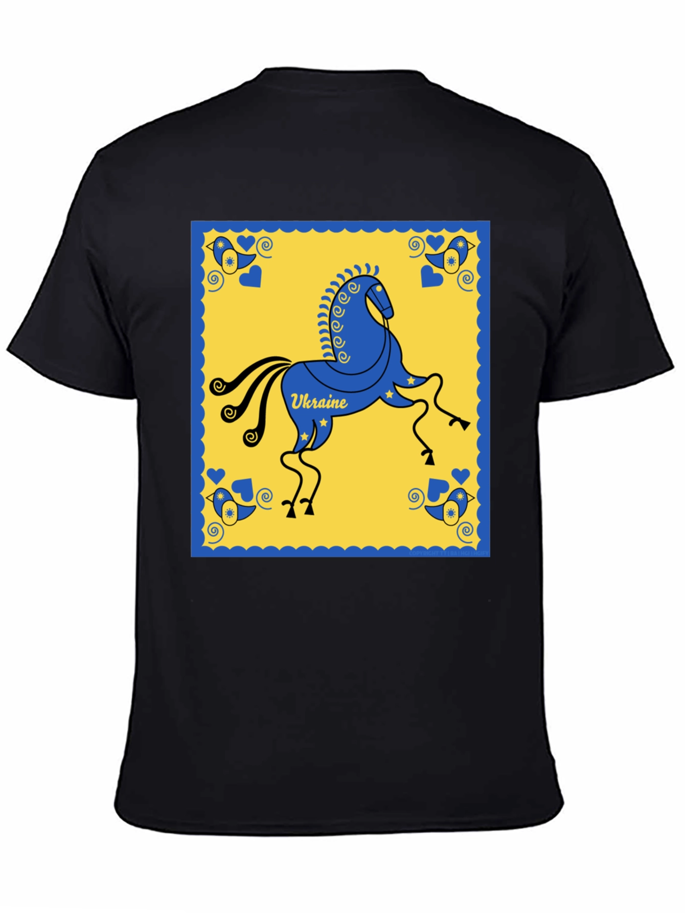 Ukraine Horse T-Shirt - Folk Art Inspired