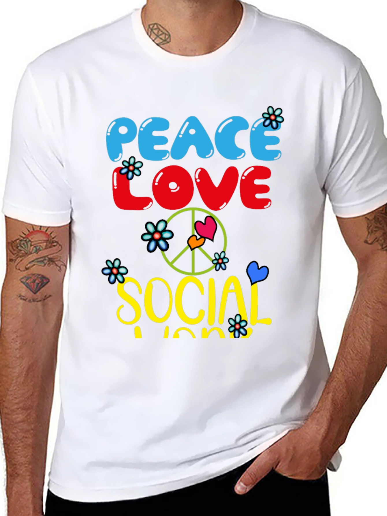 Peace Love Social Work T-Shirt