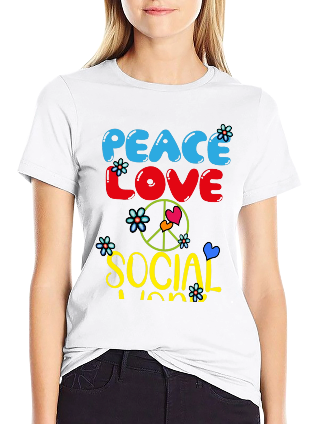 Peace Love Social Work T-Shirt