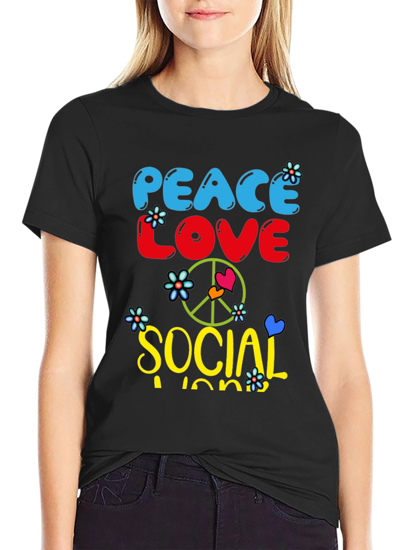 Peace Love Social Work T-Shirt