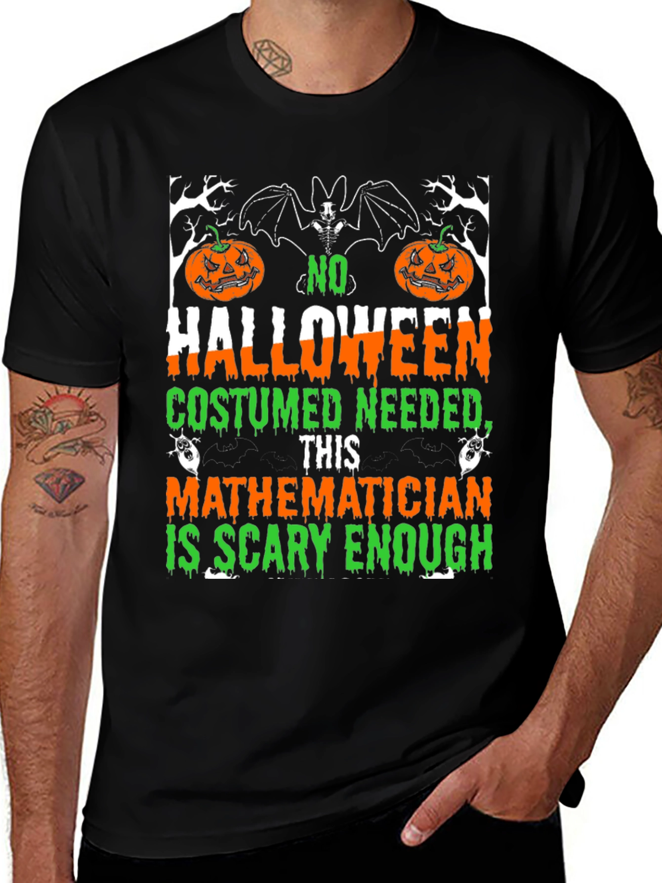 Scary Mathematician Halloween Costume T-Shirt