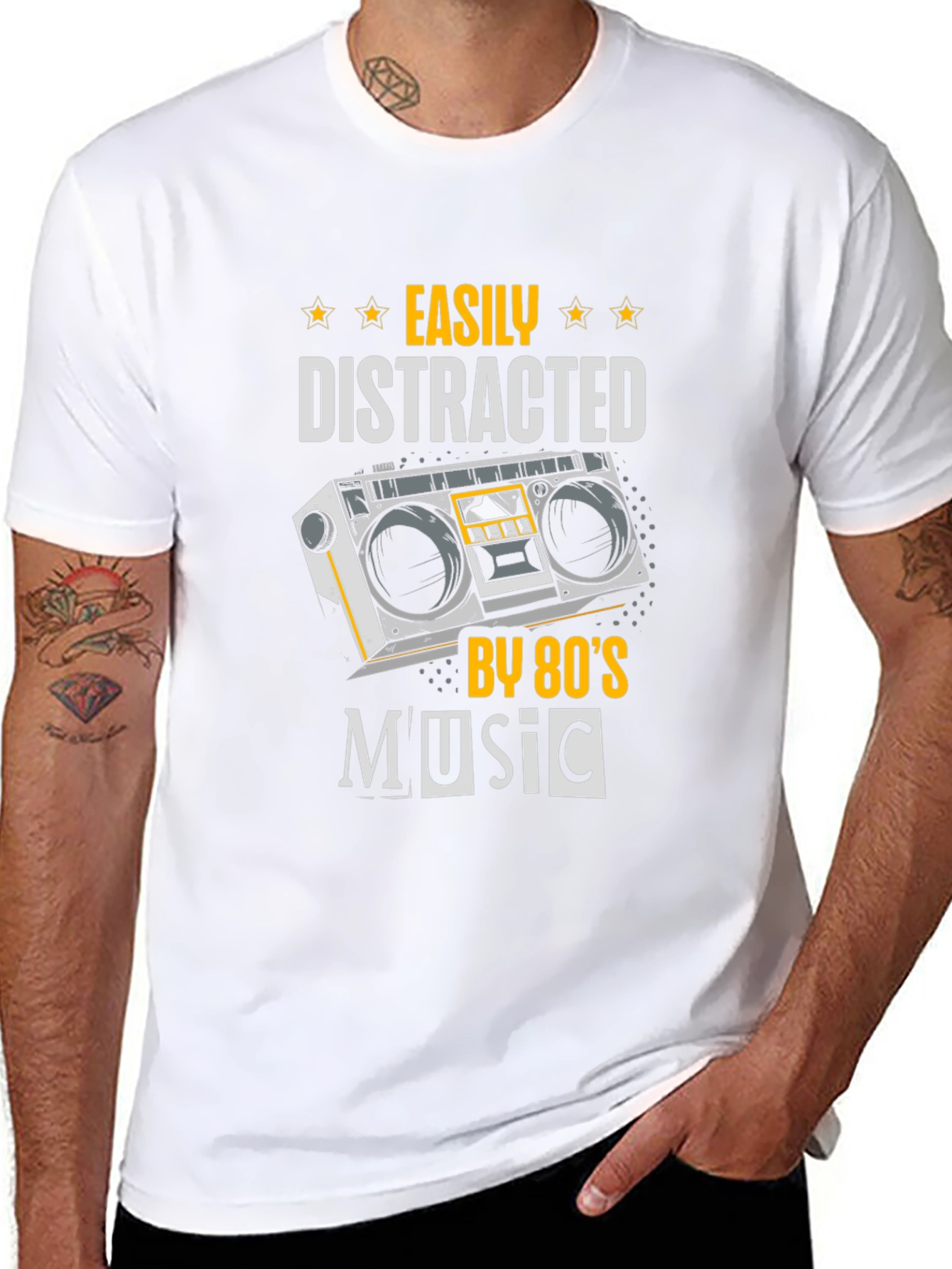 80s Music Lover T-Shirt - Easily Distracted Tee