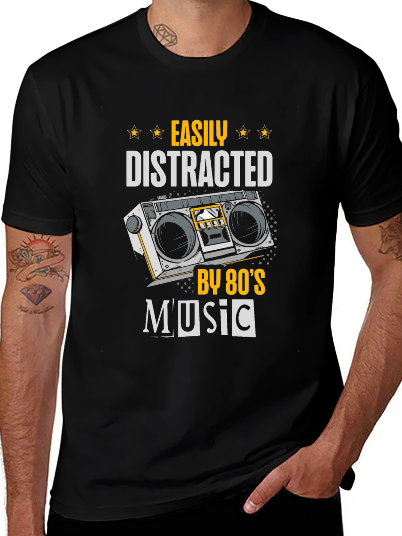 80s Music Lover T-Shirt - Easily Distracted Tee
