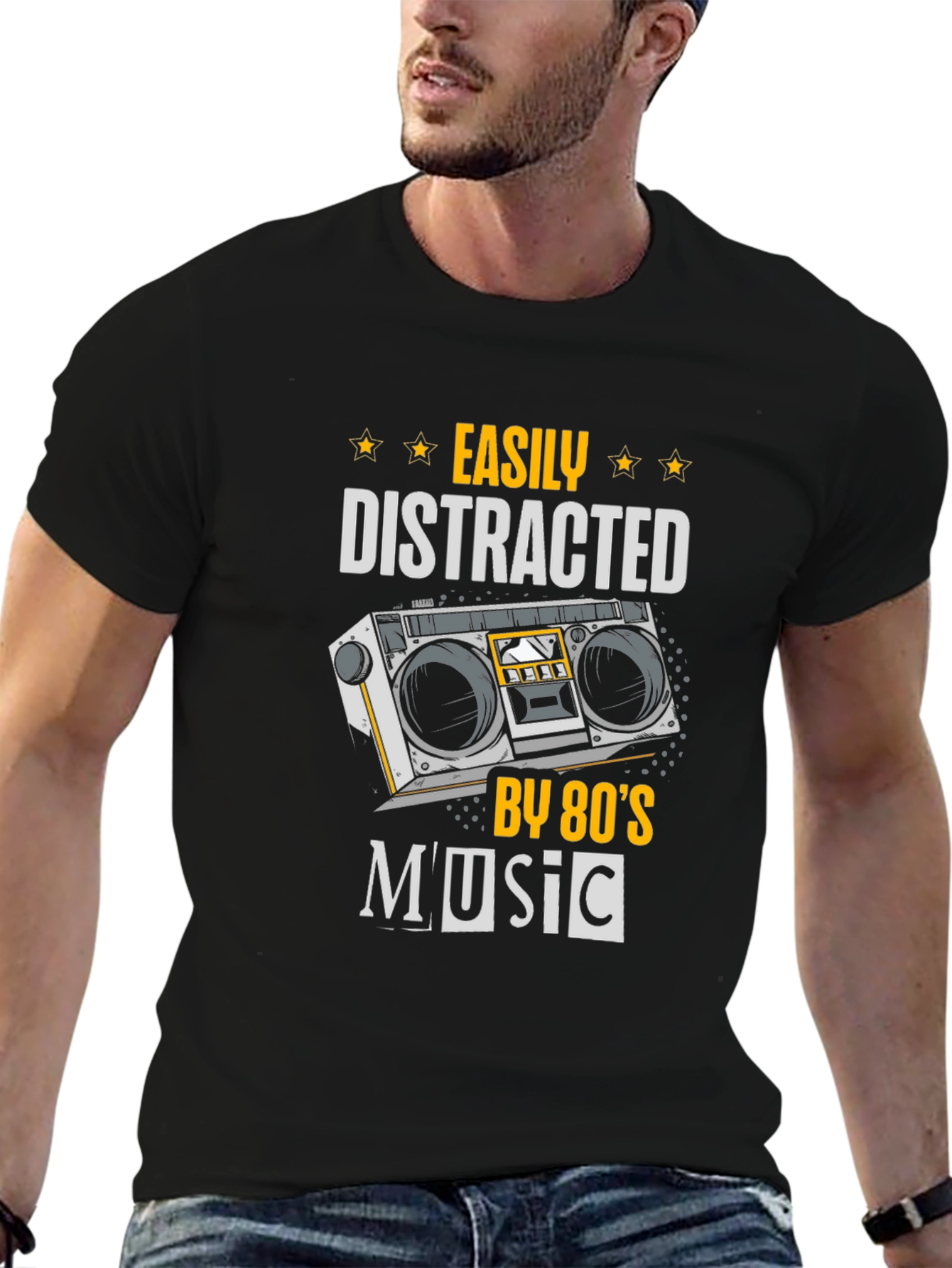 80s Music Lover T-Shirt - Easily Distracted Tee