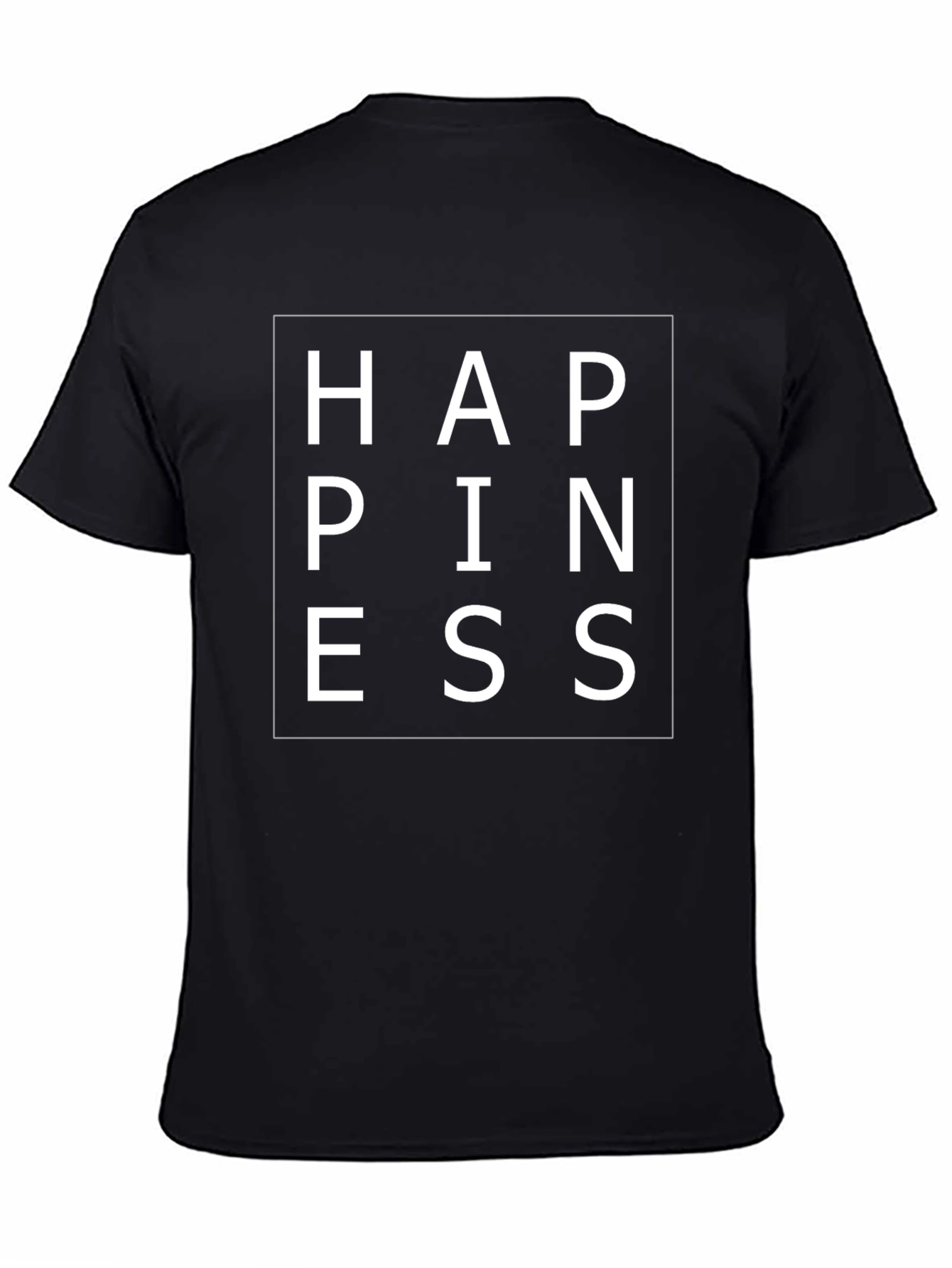 Happiness Graphic Tee - Stylish Black T-Shirt