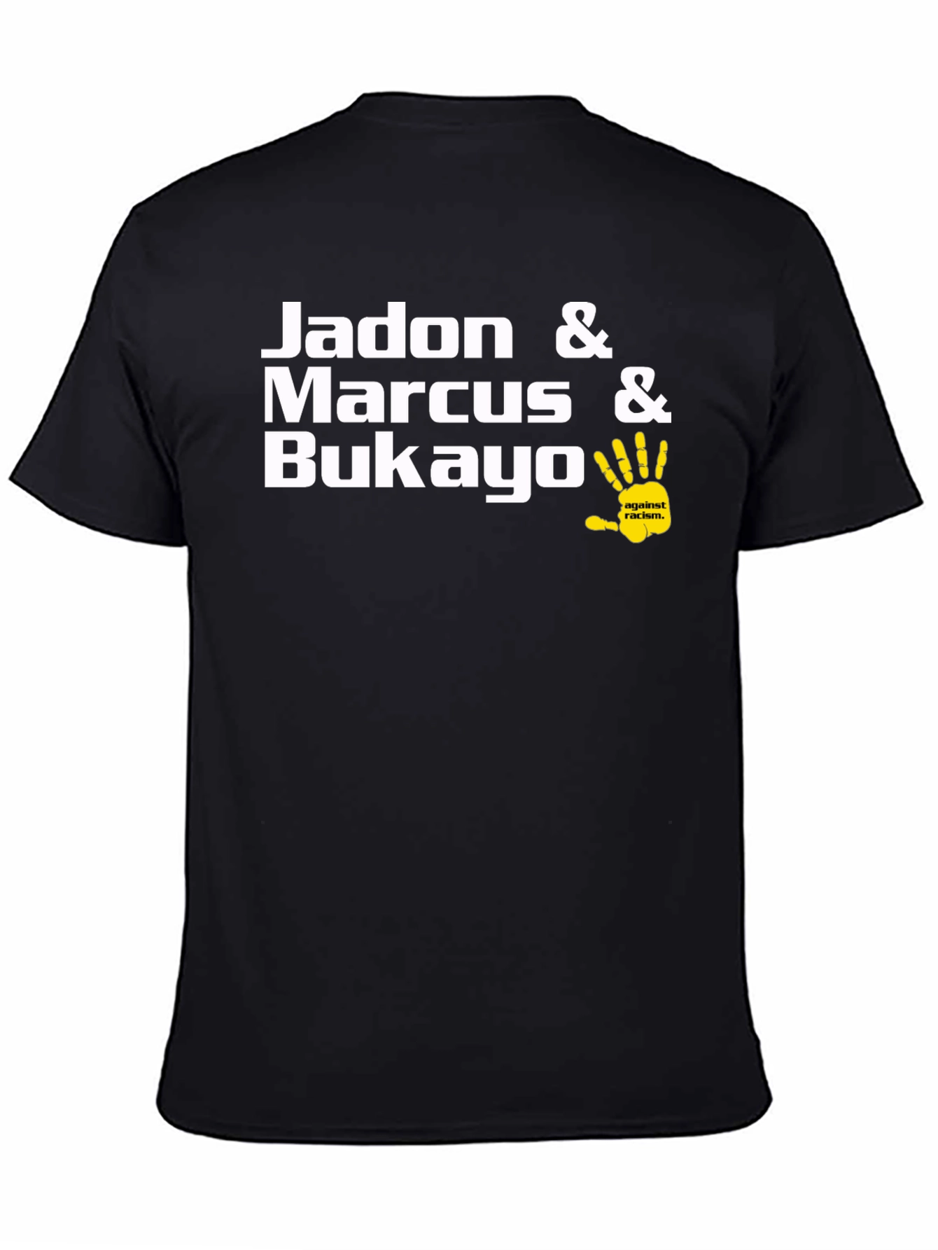 Jadon Marcus Bukayo Against Racism Black T-Shirt