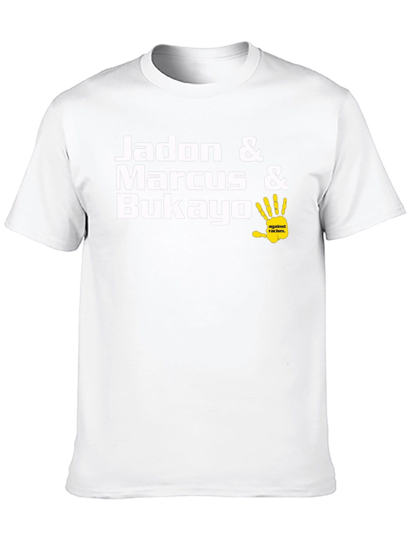 Jadon Marcus Bukayo Against Racism Black T-Shirt