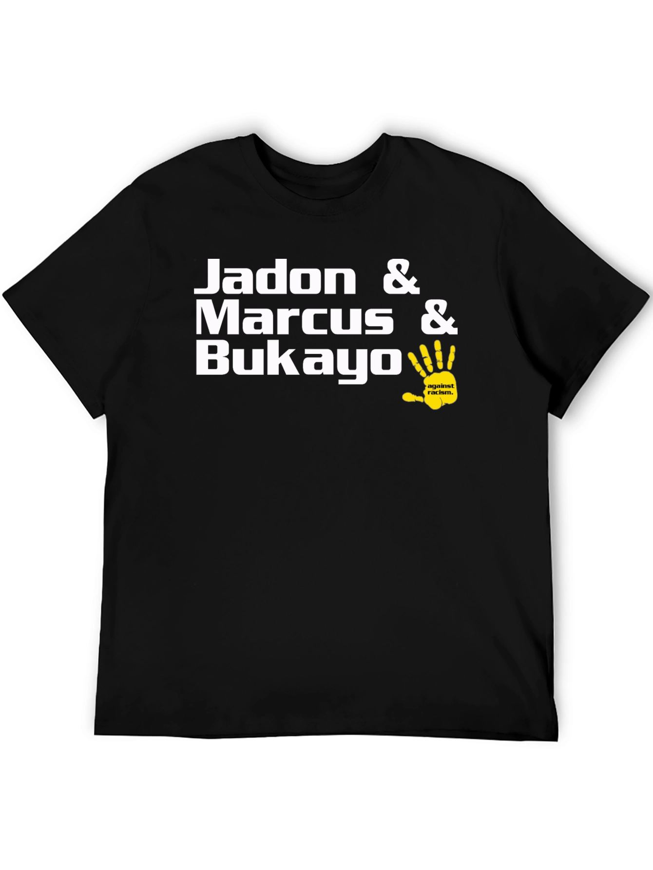 Jadon Marcus Bukayo Against Racism Black T-Shirt