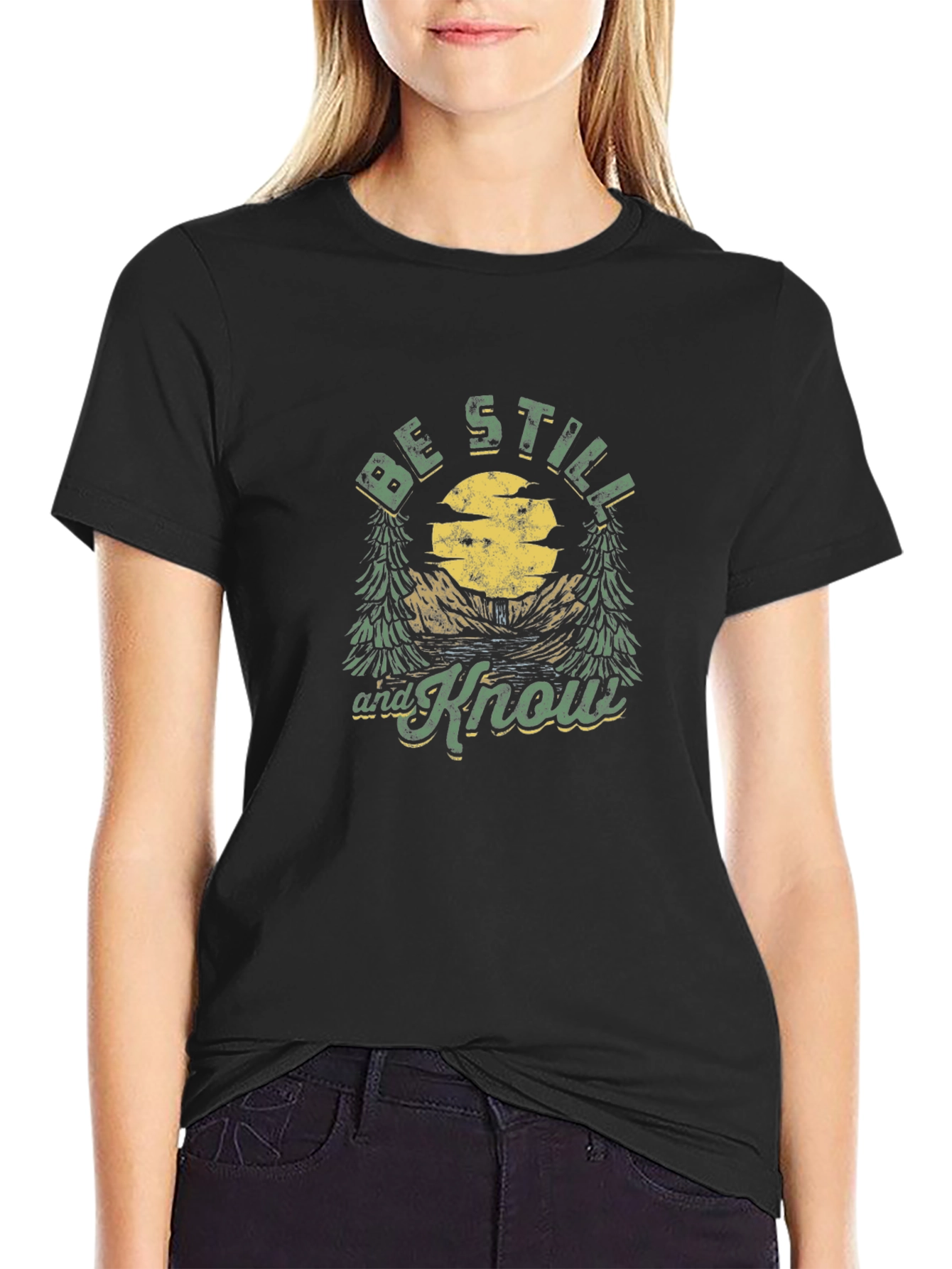 Be Still and Know Graphic T-Shirt - Black