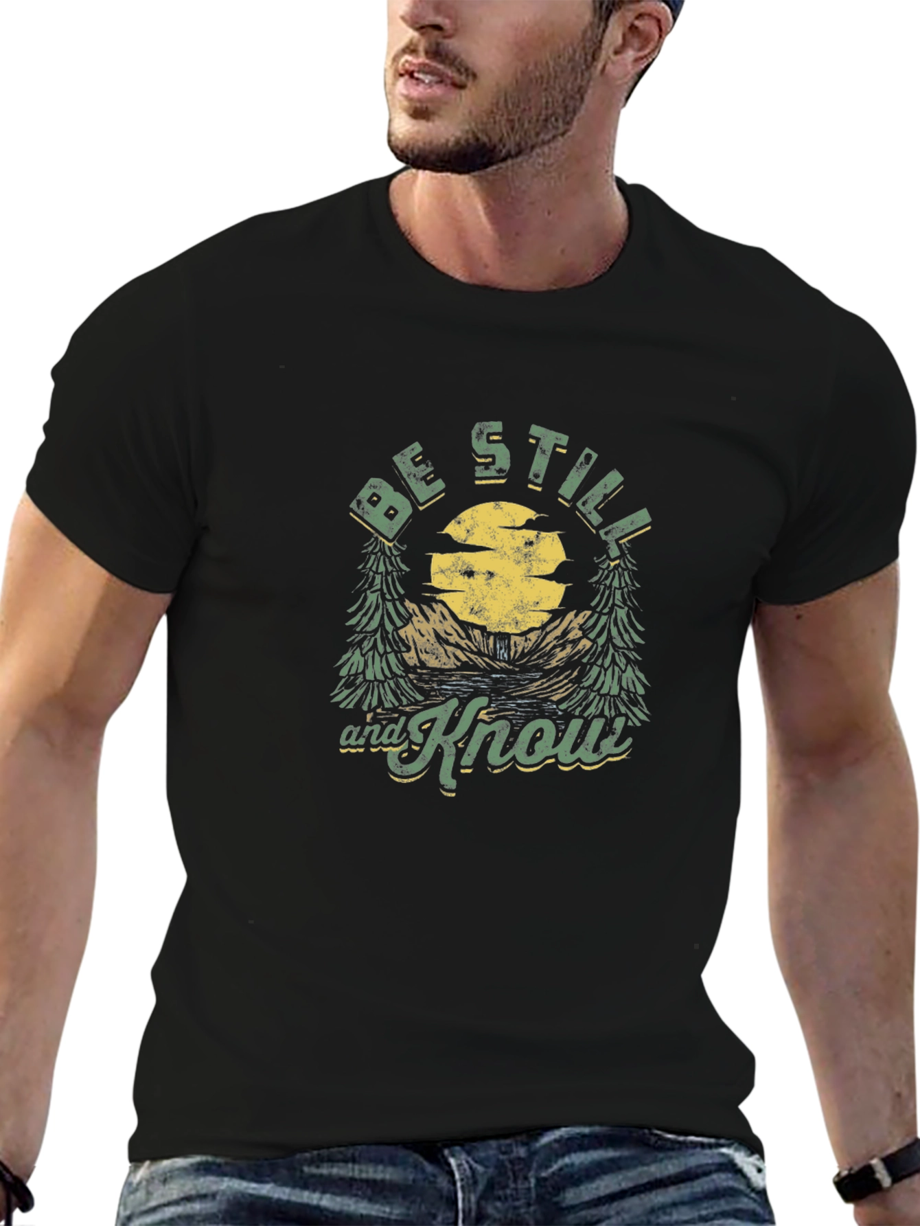 Be Still and Know Graphic T-Shirt - Black