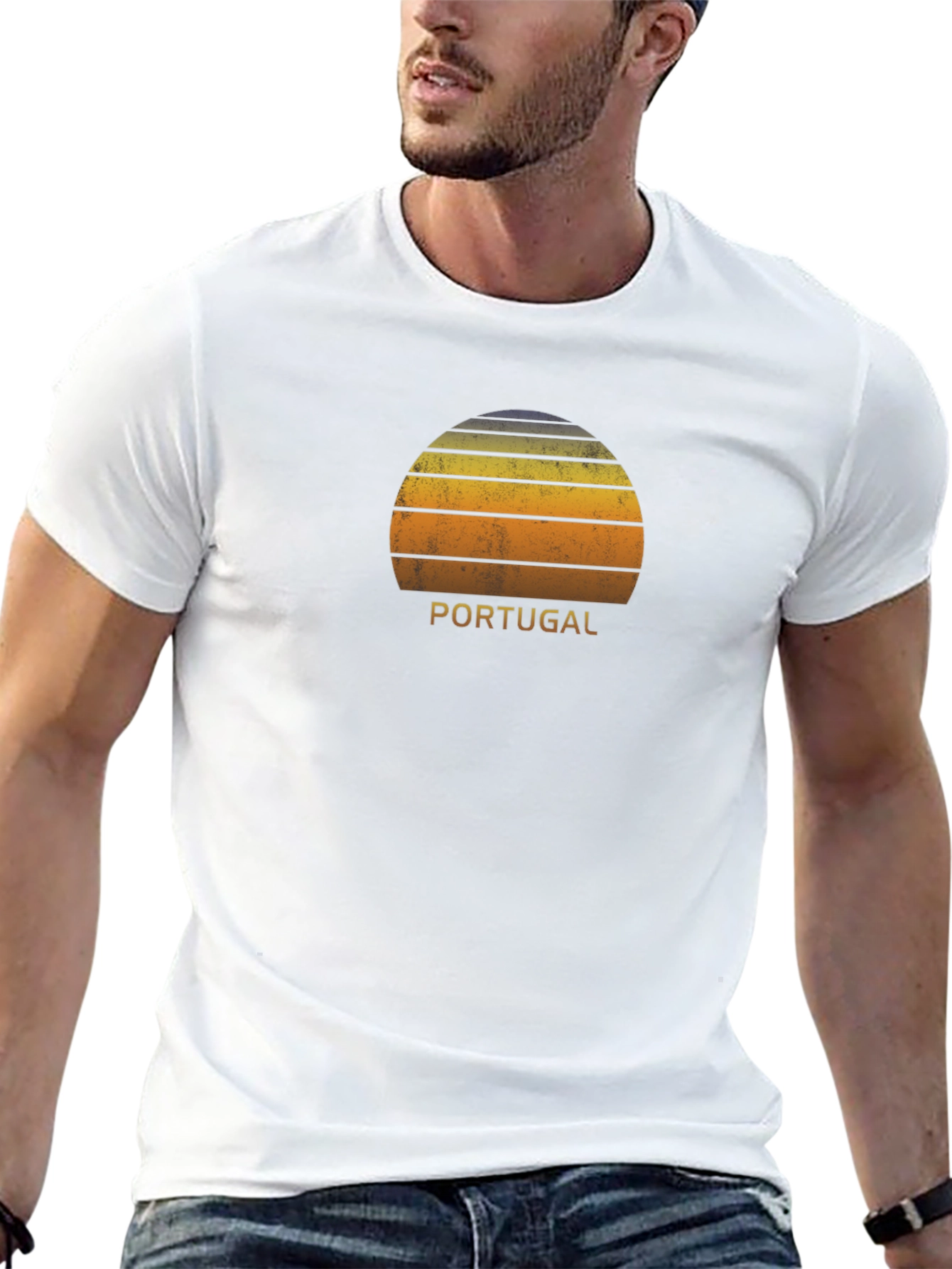 Portugal Retro Sunset Graphic T-Shirt