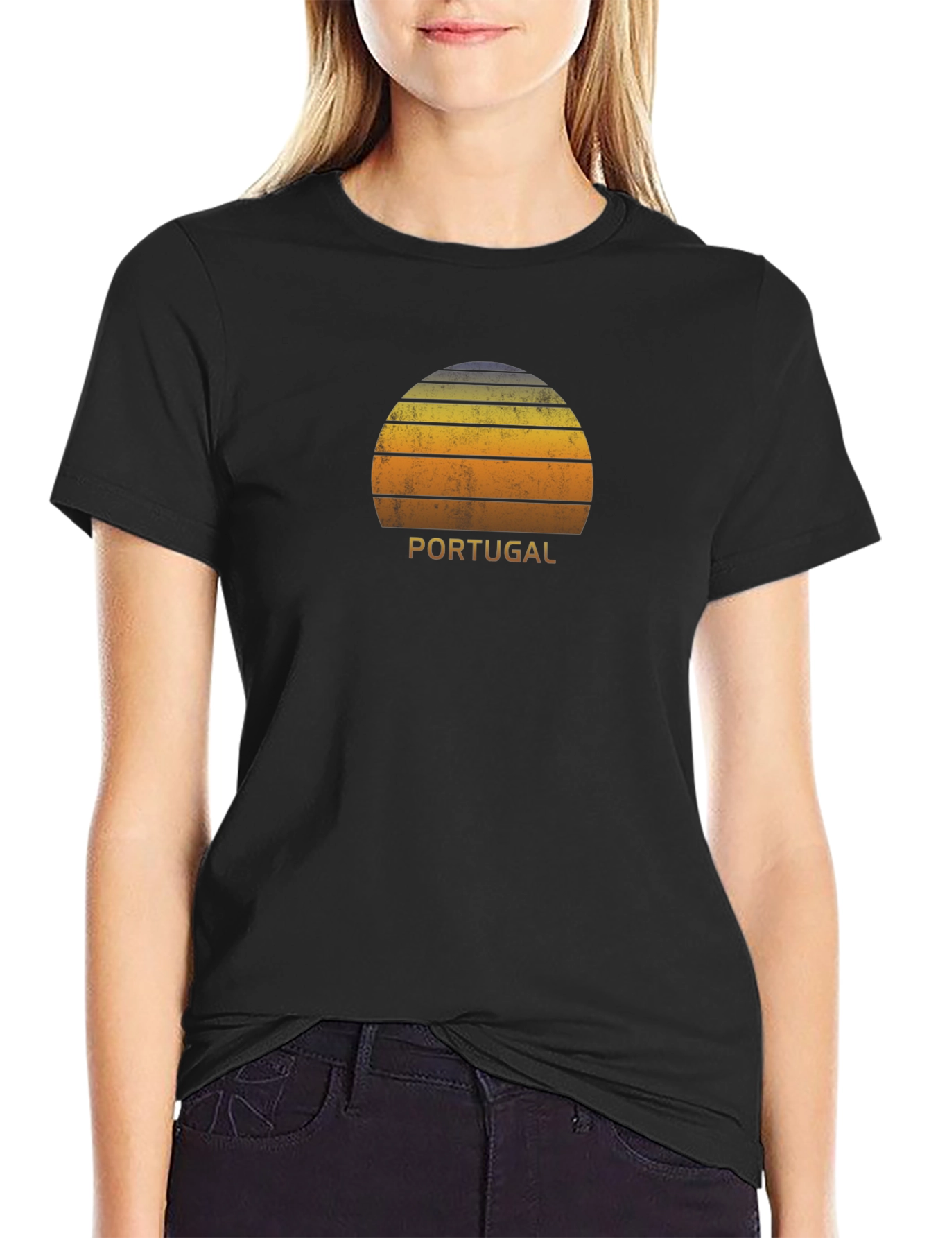 Portugal Retro Sunset Graphic T-Shirt