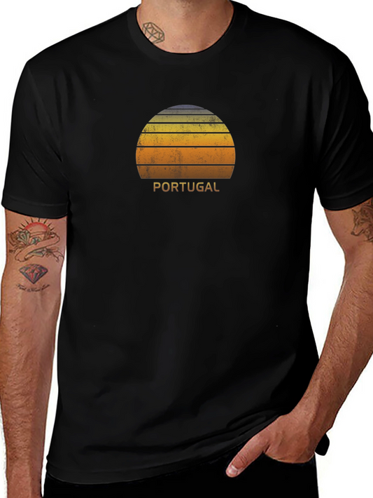 Portugal Retro Sunset Graphic T-Shirt