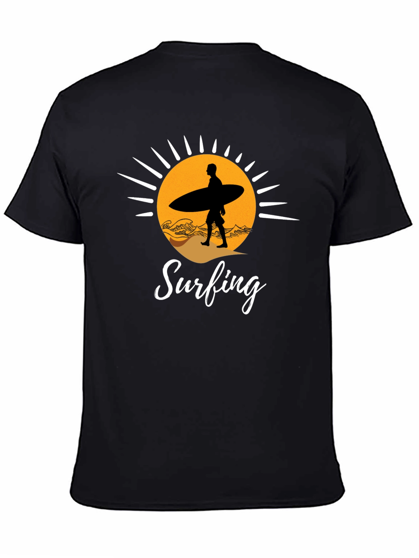 Surfing Silhouette Graphic T-Shirt