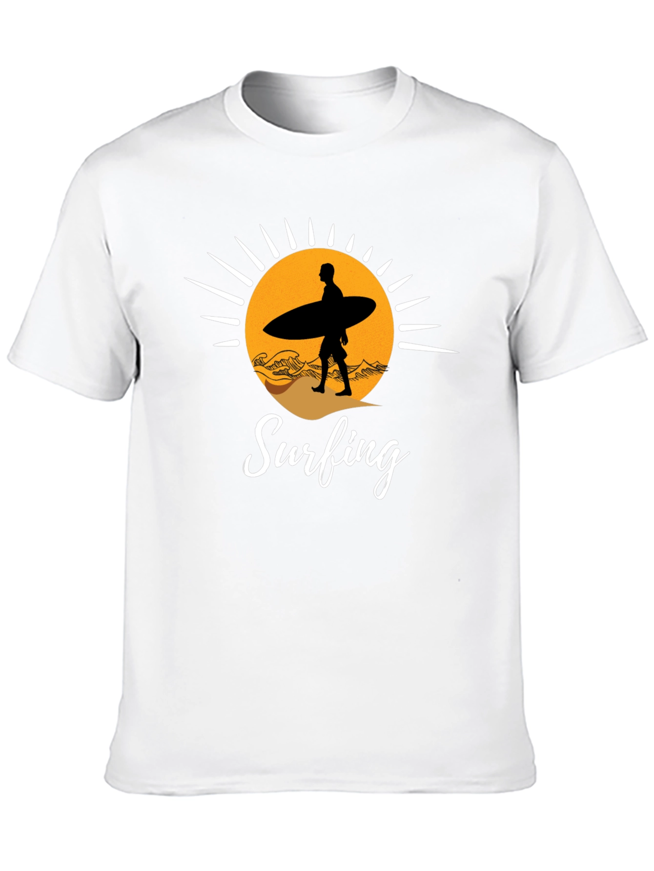 Surfing Silhouette Graphic T-Shirt