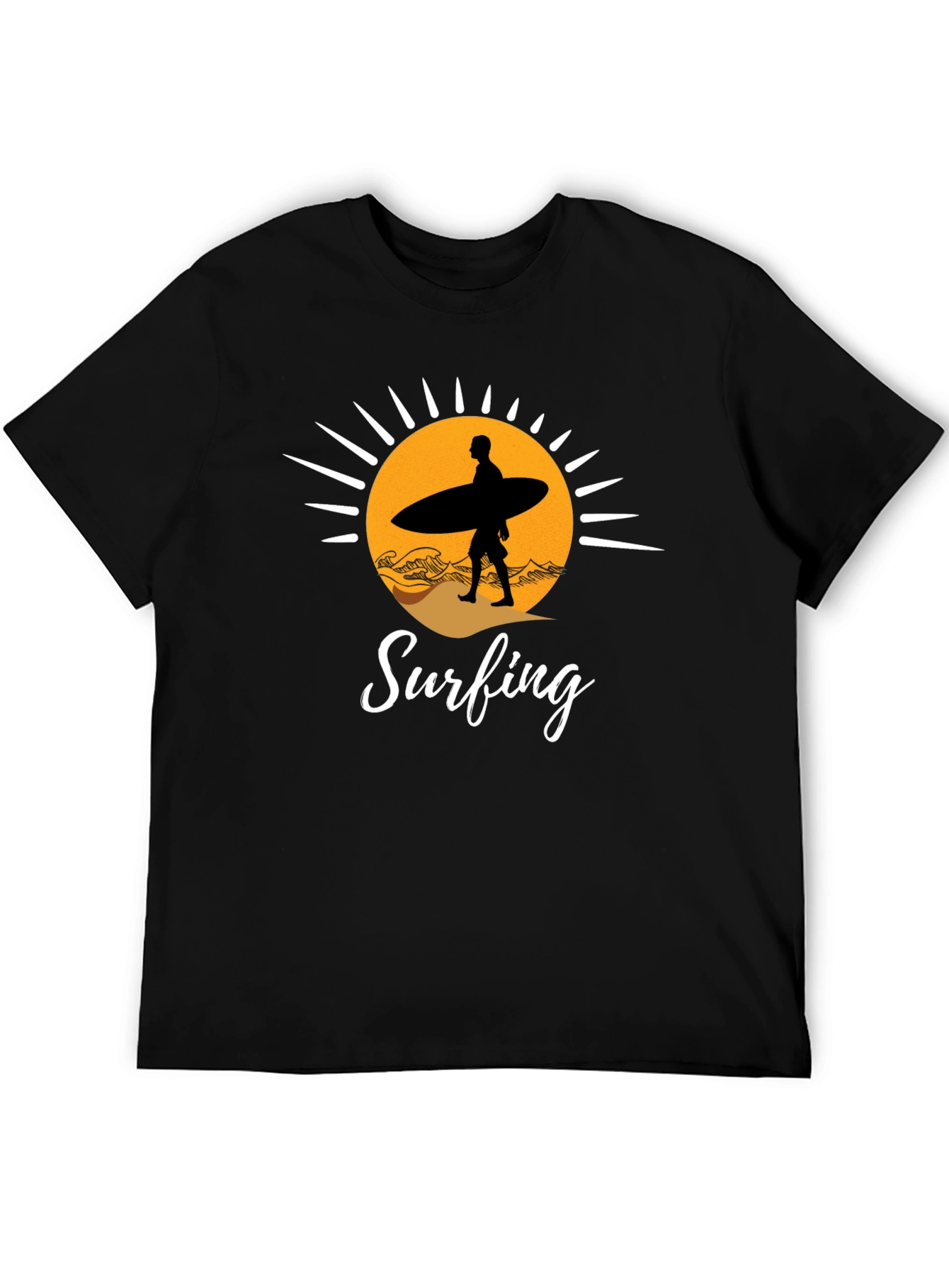 Surfing Silhouette Graphic T-Shirt