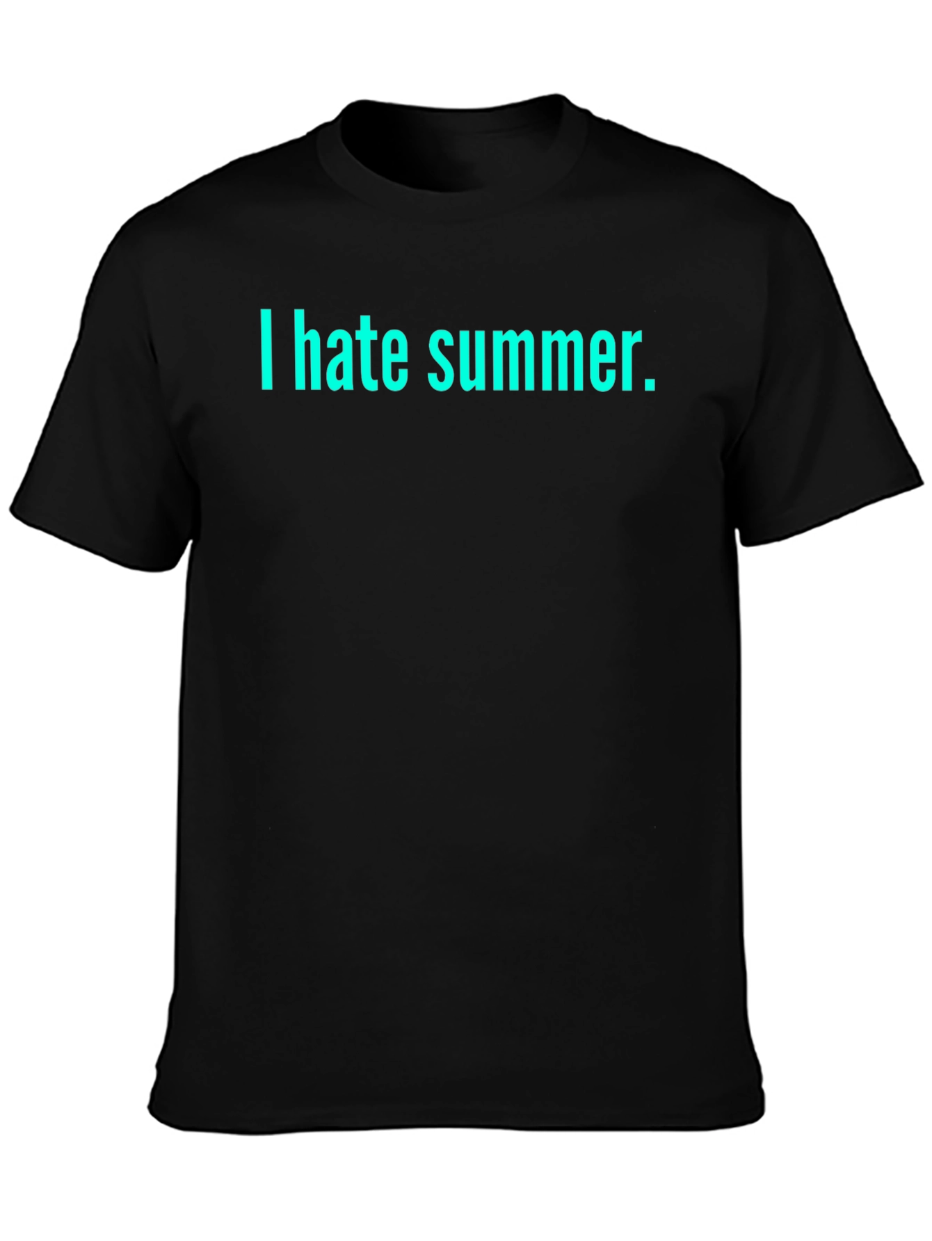 I Hate Summer Black T-Shirt