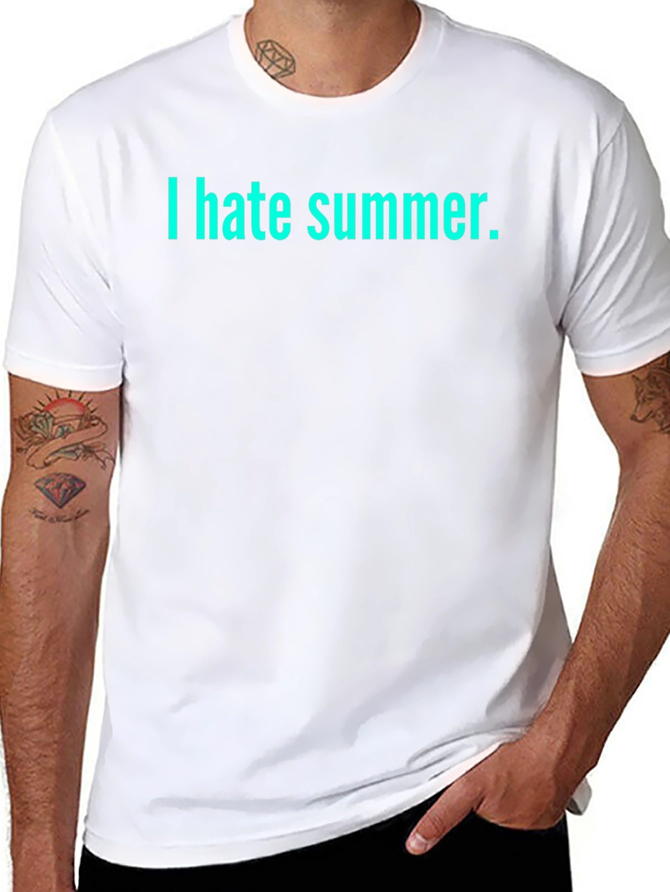 I Hate Summer Black T-Shirt