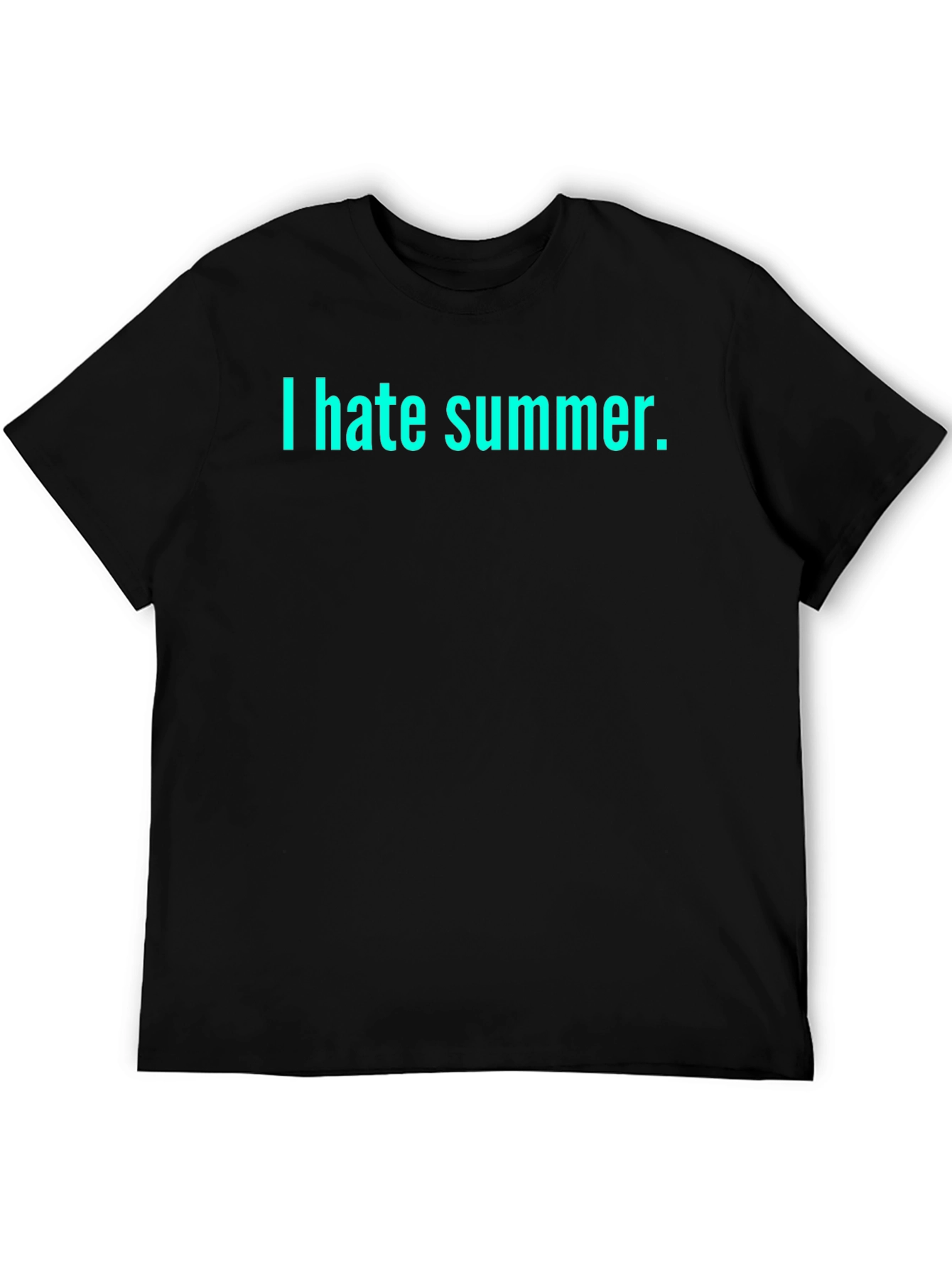I Hate Summer Black T-Shirt