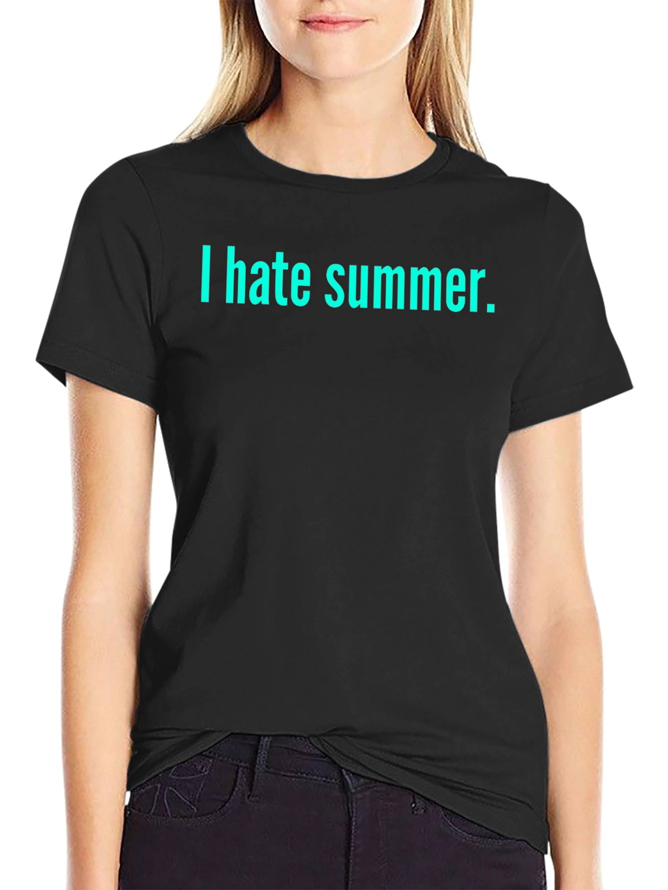 I Hate Summer Black T-Shirt