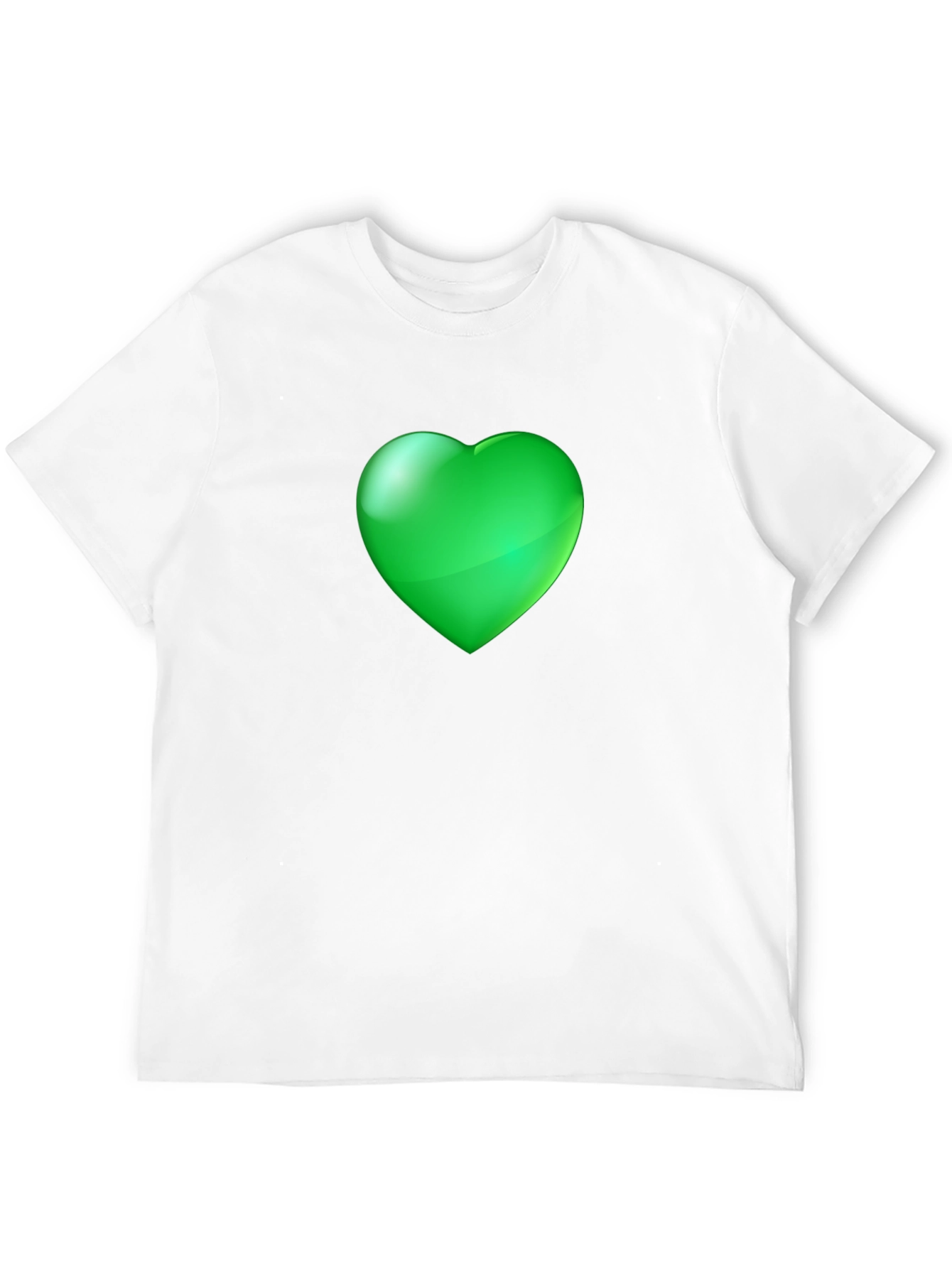 Green Heart Graphic Black Tee