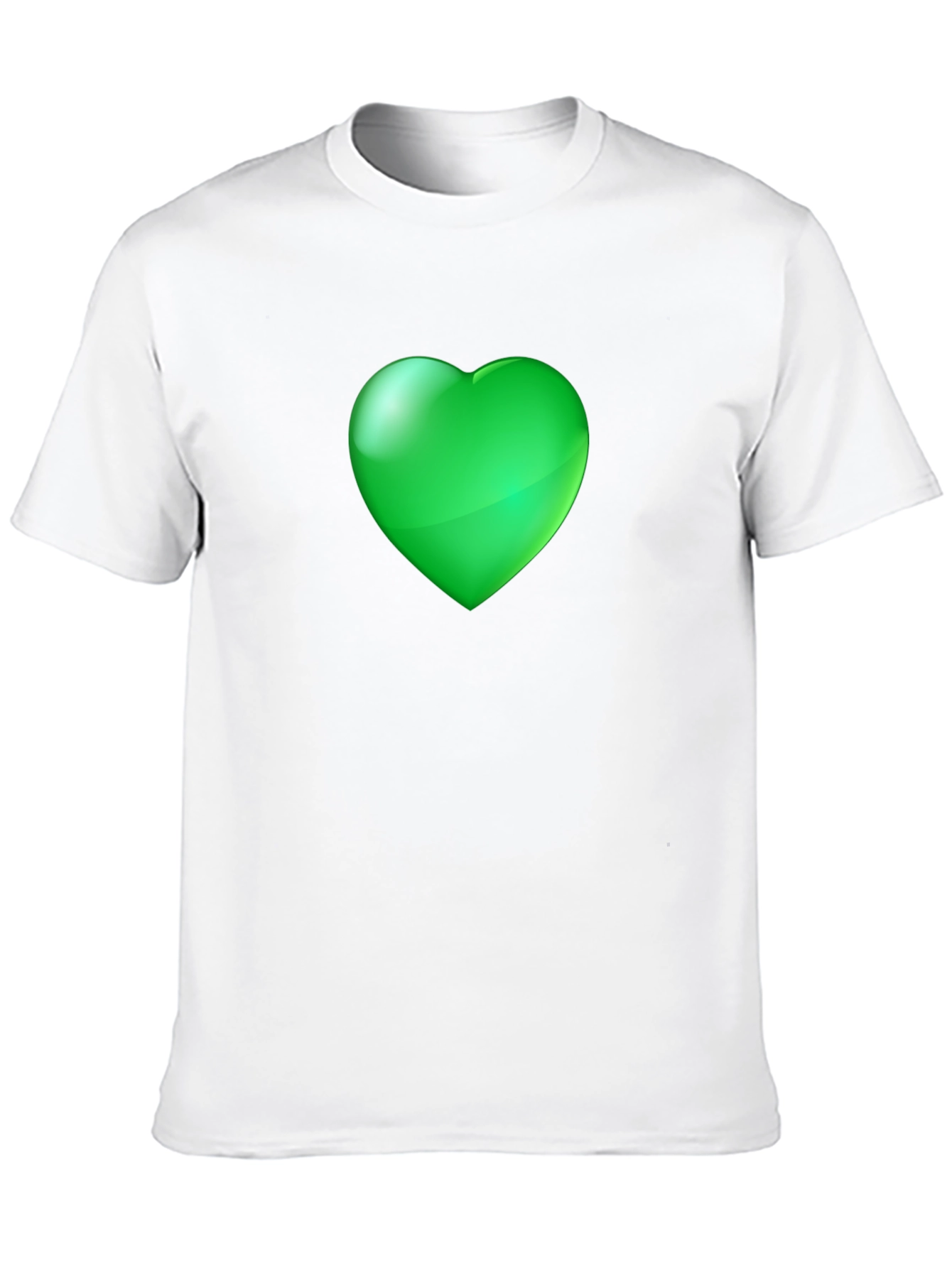 Green Heart Graphic Black Tee