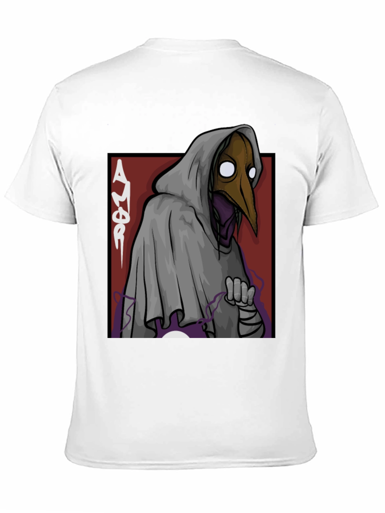 Plague Doctor Graphic Tee - Black Cotton T-Shirt