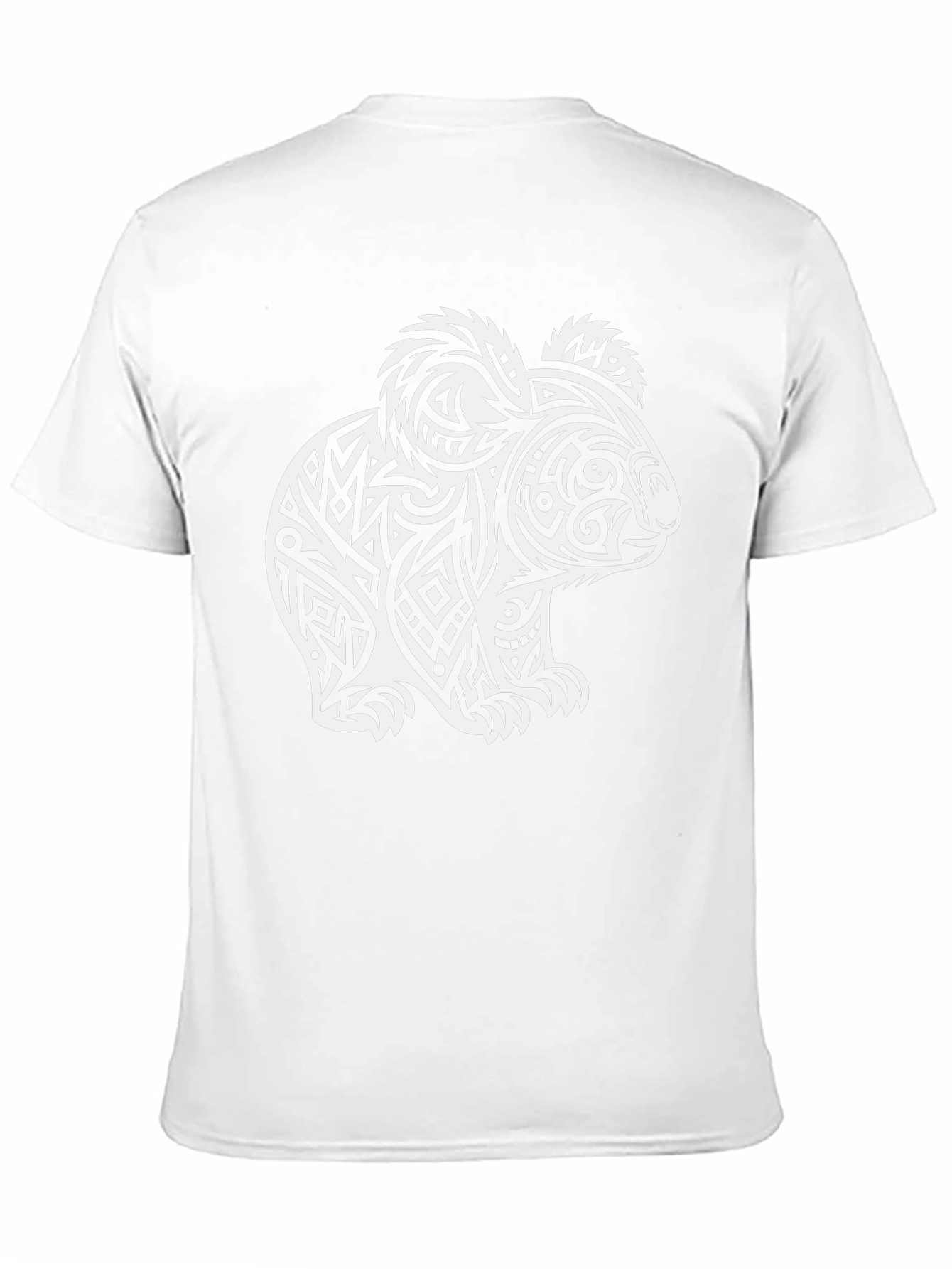 Tribal Koala Bear Black T-Shirt